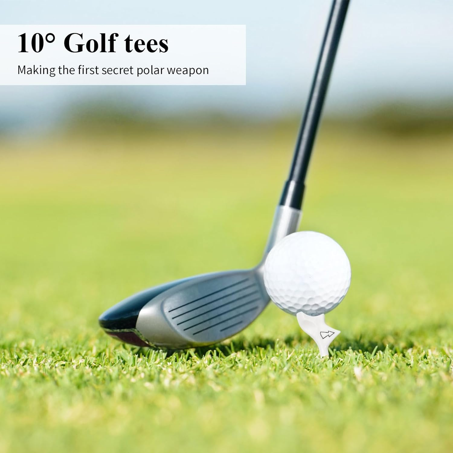 Golf Tees Plastic, 10 Pcs Golf Tees Unbreakable, Premium 10&deg;Golf Tee, Reducing Friction and Increase Distance, for Golf Ball image number 2
