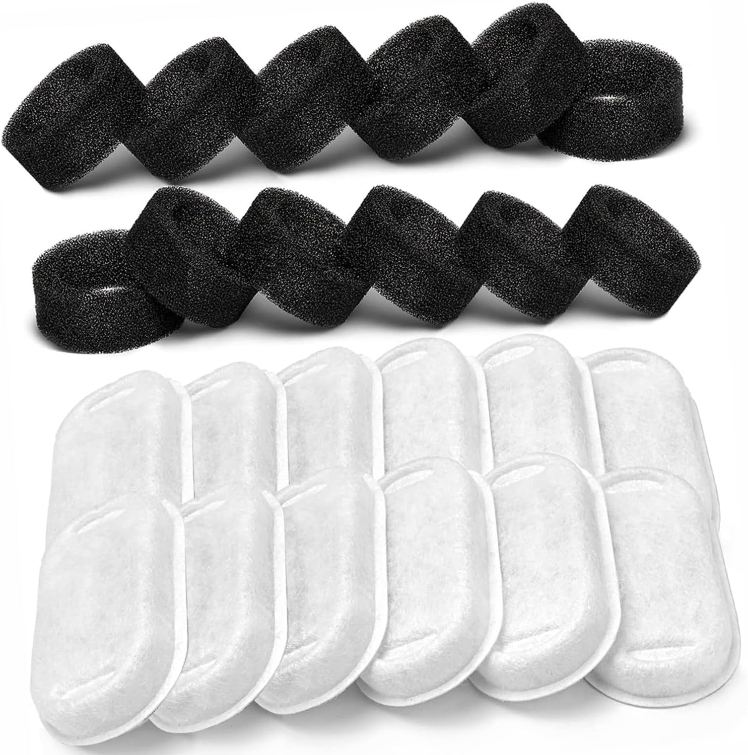 BEANPRECOY Cat Water Fountain Filters Compatible with Stainless Steel Pet Fountain with 8/12 Sponges Replacement Filters for Cat Fountain Adjustable Water Flow Pet Water Fountain Dog Water Fountain image number 2