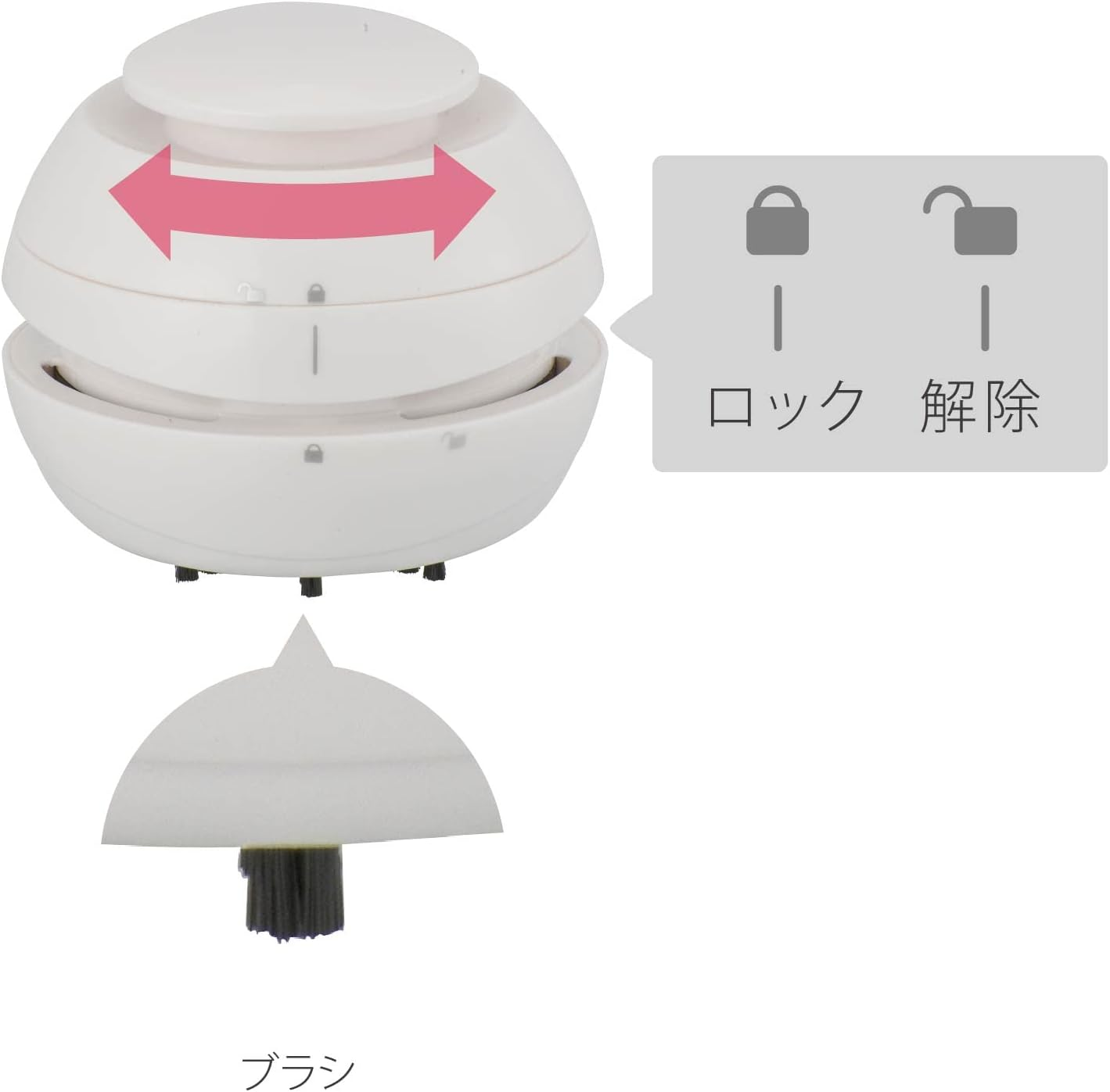 OHM Electric Desktop Cleaning Machine, White, Tabletop Cleaner, Mini Vacuum Cleaner, Desktop Vacuum Cleaner, JIM-C03-W 00-5638 OHM image number 1