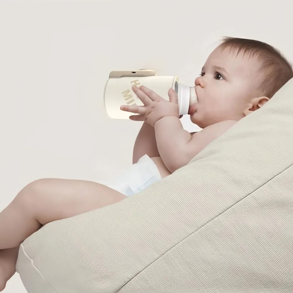 Portable Bottle Warmer for Travel, Rapid Warming with Battery(8000Mah), Warm for 6-10 Hours,Led Display & Temperature Control,Waterless Milk Warming for Comfortable Baby Feeding,Bottle Warmer on the Go image number 6