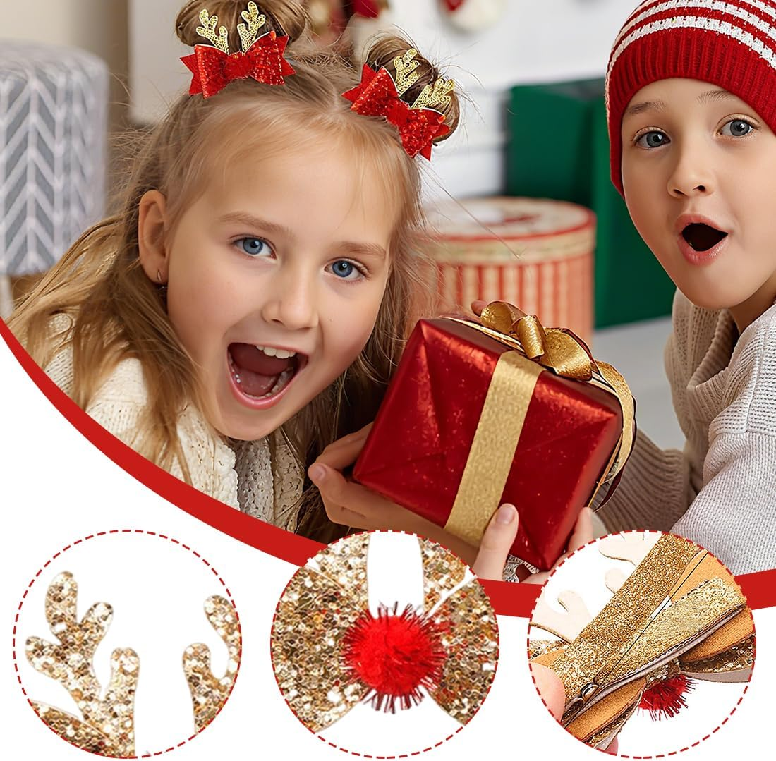 Luliyldj 3 Pairs of Christmas Hair Accessories, Hair Clips Girls, Hair Clip Christmas image number 2