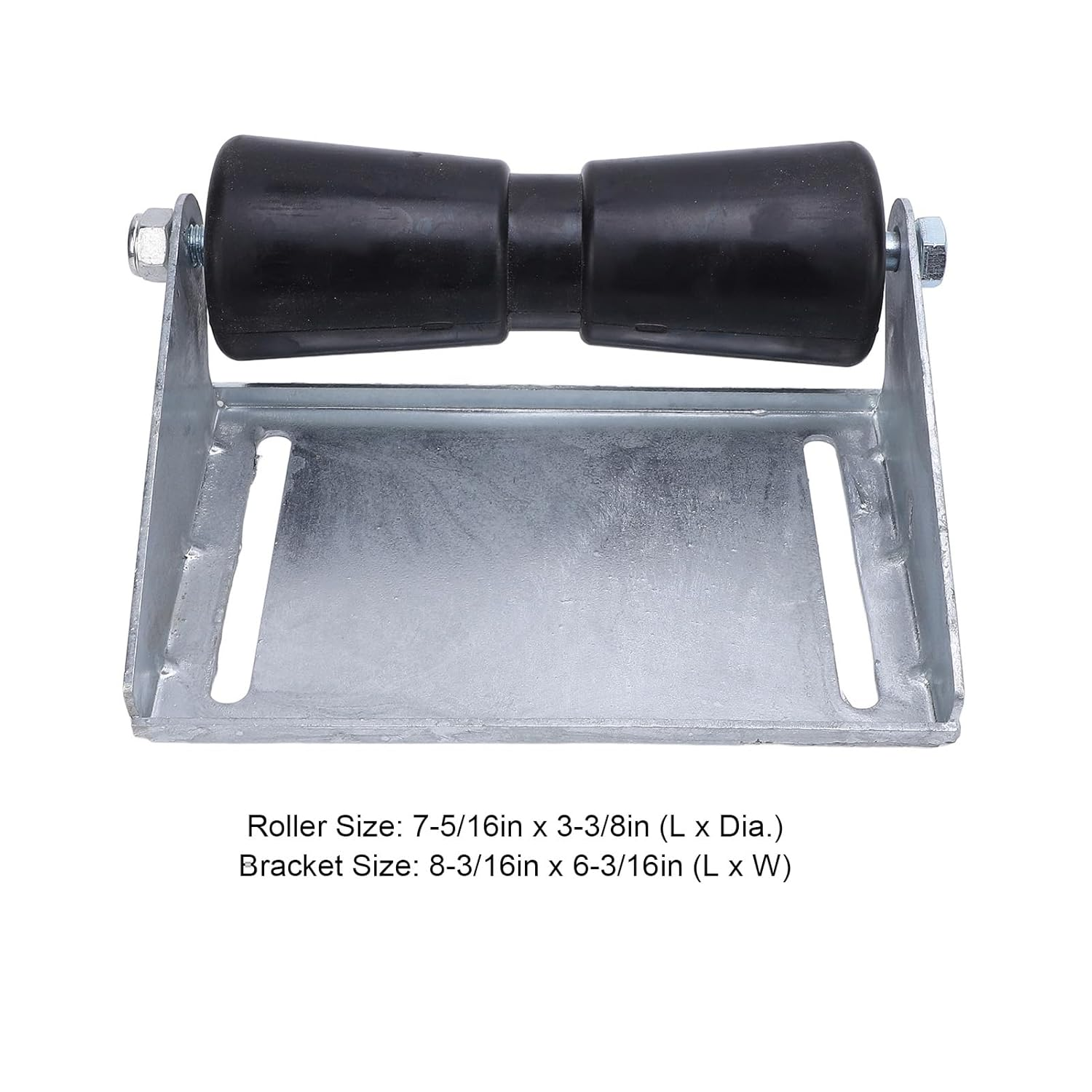 Boat Trailer Rollers with Bracket, Keel Roller Kit, Galvanized Steel Rollers for Boat Trailer with Mounting Bolts, for Loading Launching Boats, 1/2 Inch 5 Inch (8Inch) image number 3