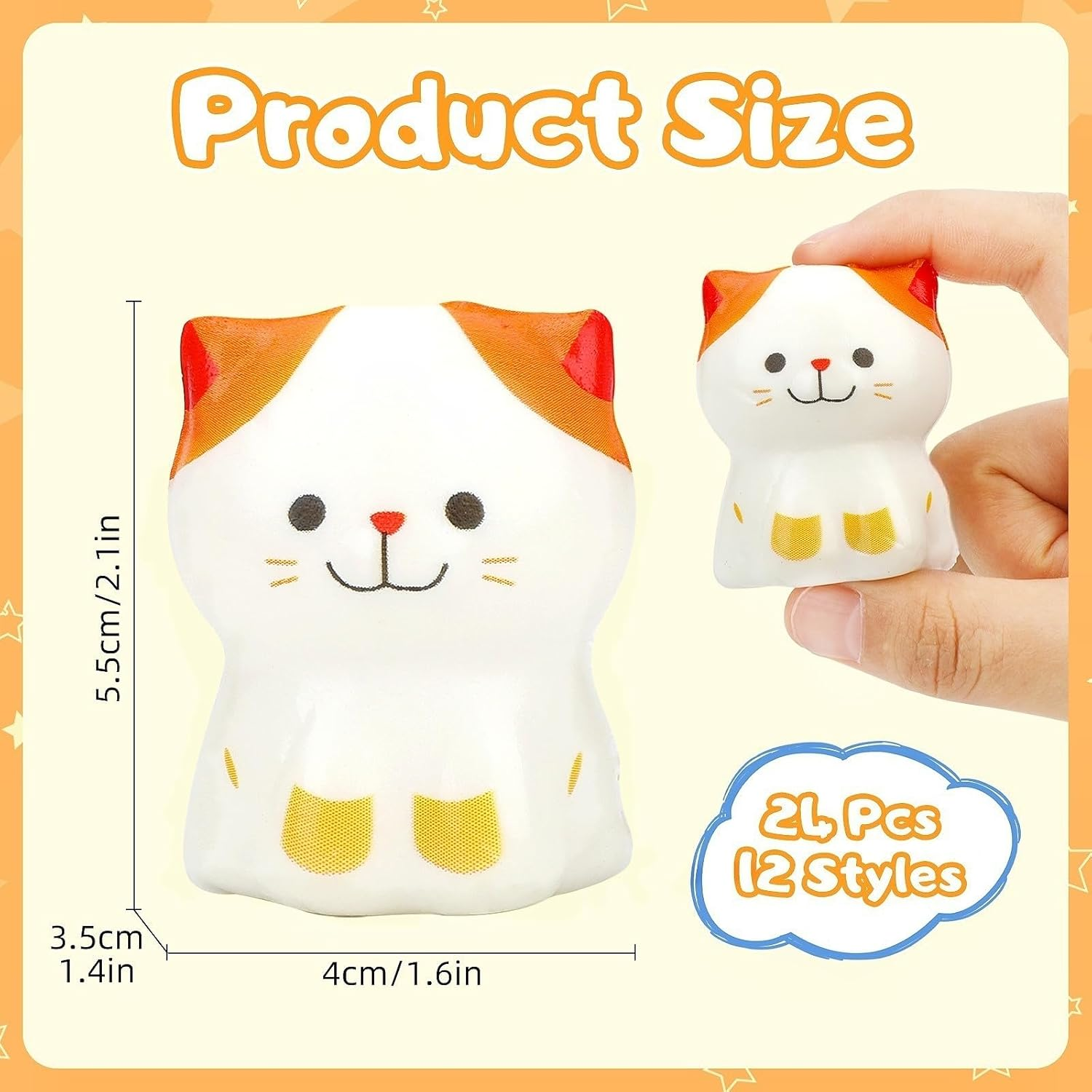 24 Pcs Slow Rising Squishy Animals Fidget Toys, Small Soft Squishies Toy Bulk for Kids Party Favors, Birthday Party Gift, Goodie Bags Stuffer, Party Bag Fillers, Classroom Prizes for Boys Girls image number 3