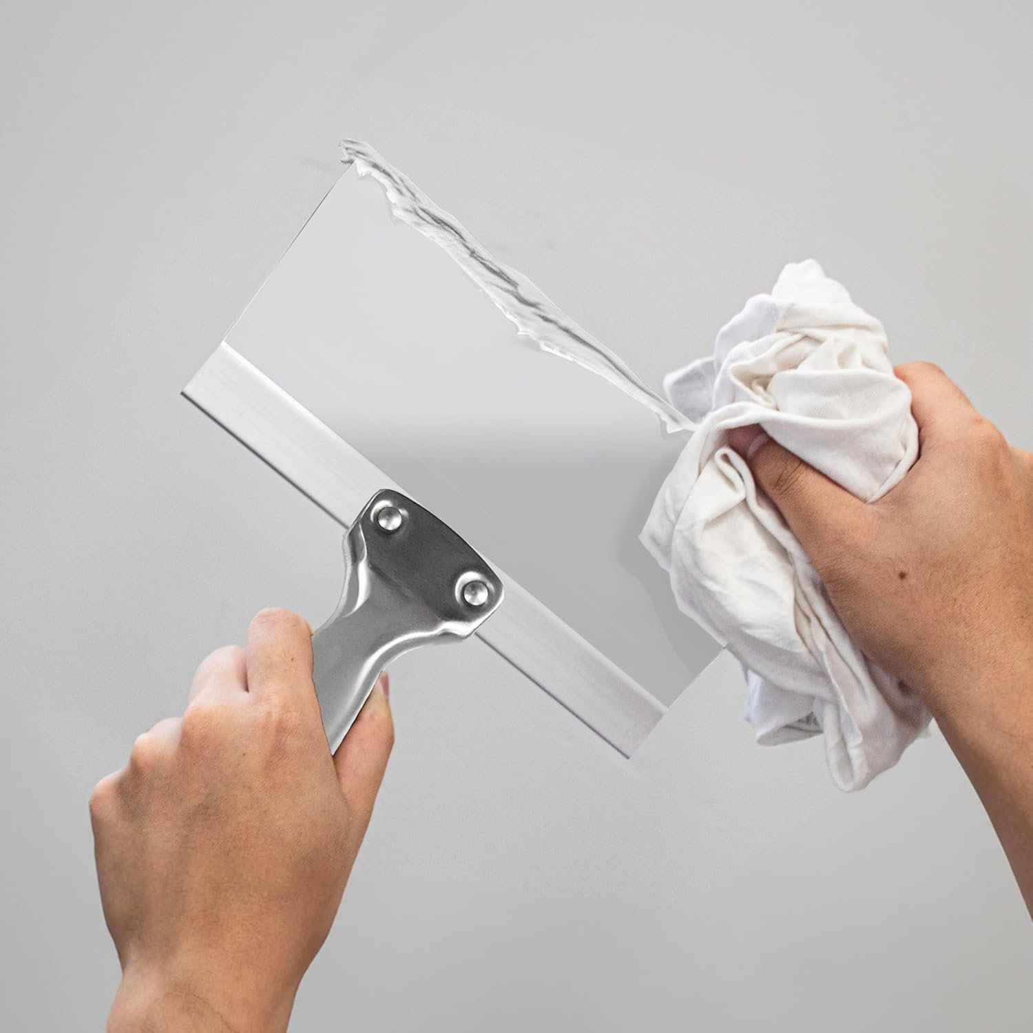 ALLWAY UTK8 Professional Stainless Steel Taping Knife with Hammer End, 8" image number 2