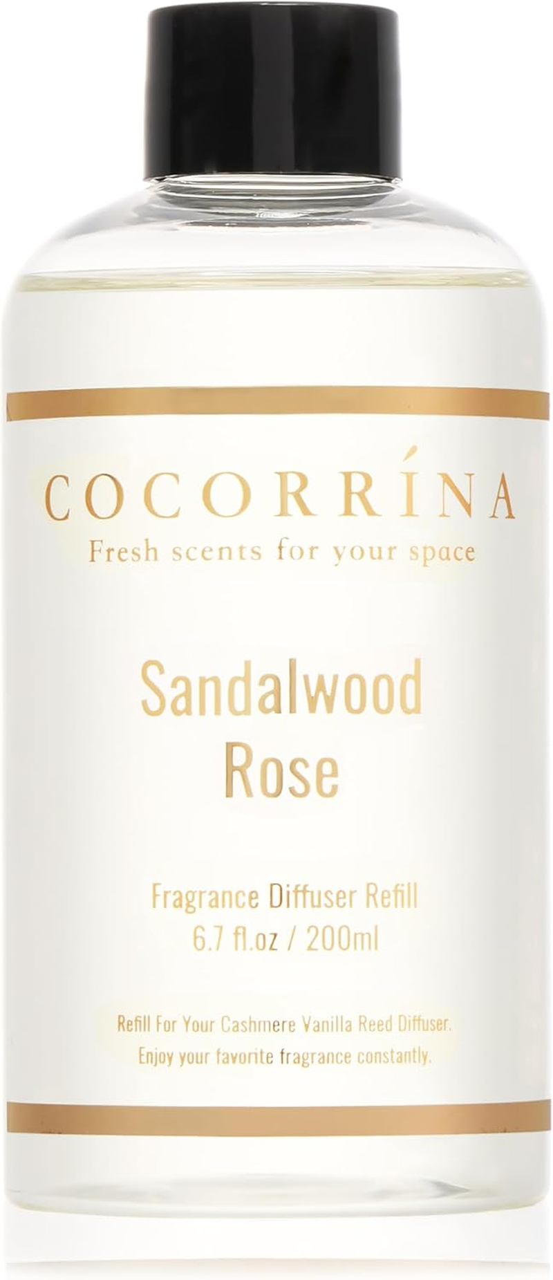 Cocorr&iacute;na Reed Diffuser Oil Refill Sandalwood Rose 200Ml with 8 Sticks - Premium Long-Lasting Floral Essential Oil, Home Fragrance for Bedroom, Bathroom Home Decor image number 5