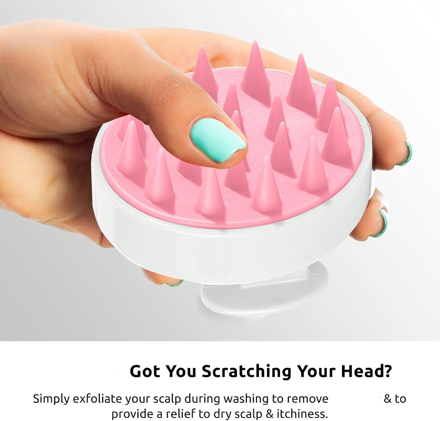 Silicone Hair Scrubber,Detachable Scalp Massager Hair Scrubber | Multifunctional Shampoo Brush Ergonomic Scalp Scrubber for Travel Hotel Bathroom image number 1