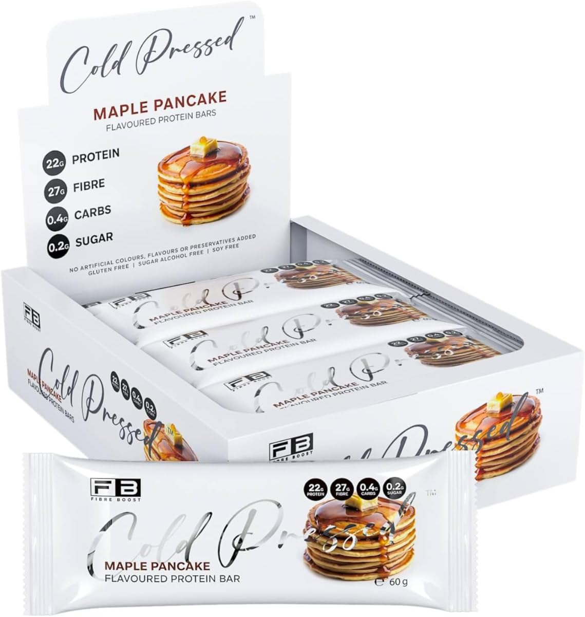 Fibre Boost Cold Pressed Maple Pancake Flavoured Protein Bar image number 1