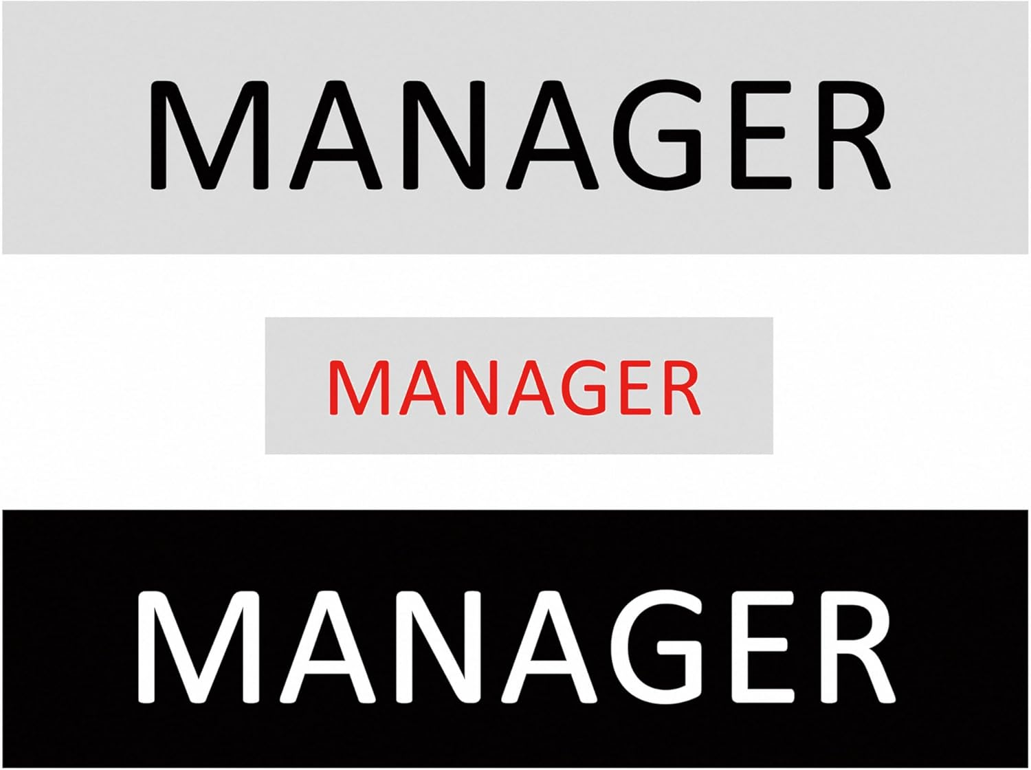 MANAGER Sign Self Adhesive Plaque Decal Door OFFICE SIGN DOOR SIGN (Style 3, 50X200Mm)