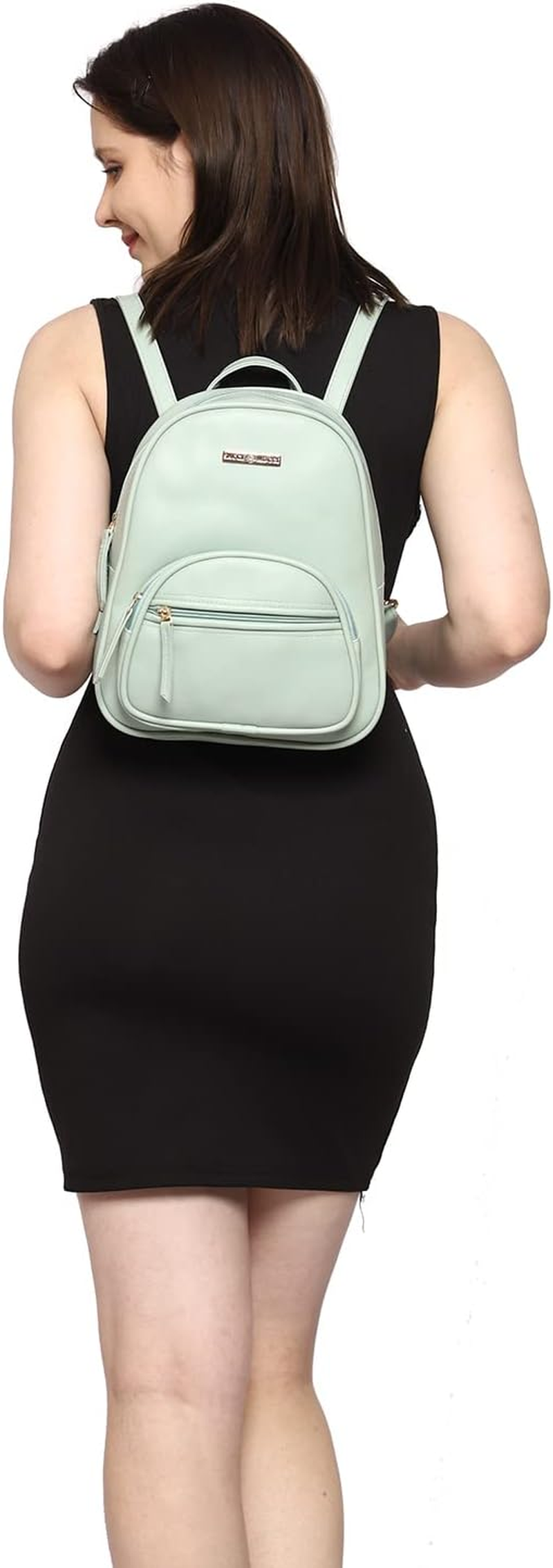 Women'S PU Leather Stylish and Trending Backpack for Office, Daypack, Mini Travel Bag, Casual Backpack - Blush image number 4