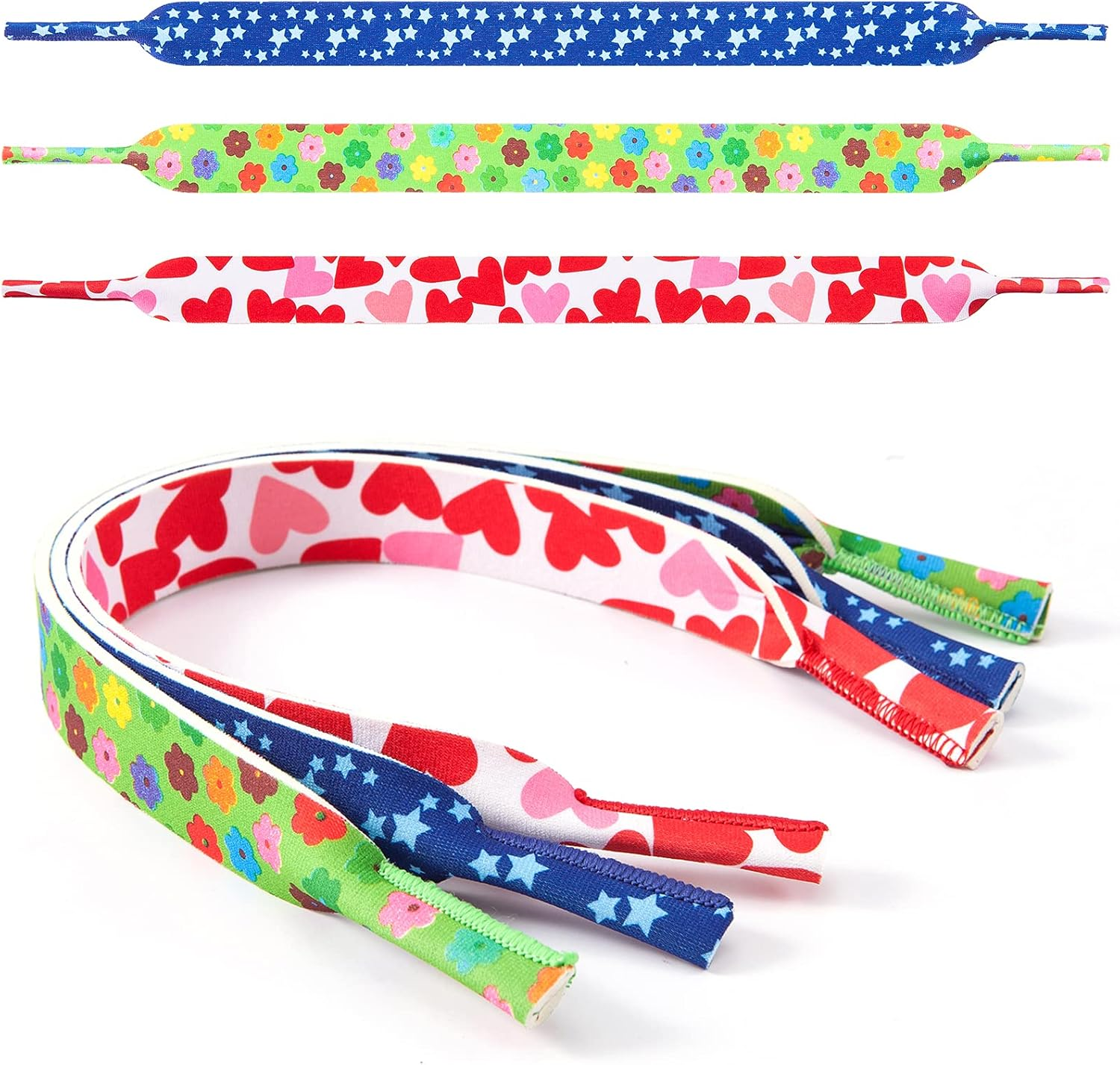 TRIUMPH VISION Floating Sunglasses Straps 3 Pack Safety Eyewear Retainer Women Glasses Holder Kids Eyeglass Band Floats Men