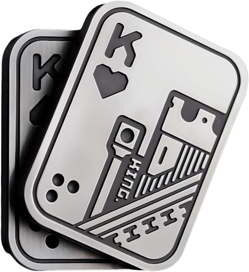 B-Qtech Fidget Slider Toys Adult, EDC Metal Fidget Slider Poker, Fidget Toys, Fingertip Toys for Adults, Slider Toy Stress Relief, Office Toys Fingertip Slider image number 3