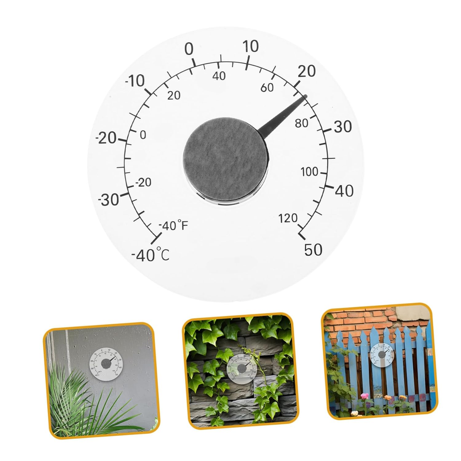 UPKOCH Indoor Outdoor Thermometer with Adhesive for Window and Door Scale Professional Temperature Gauge for Greenhouse Nursery Garden Compact and Easy to Read image number 2