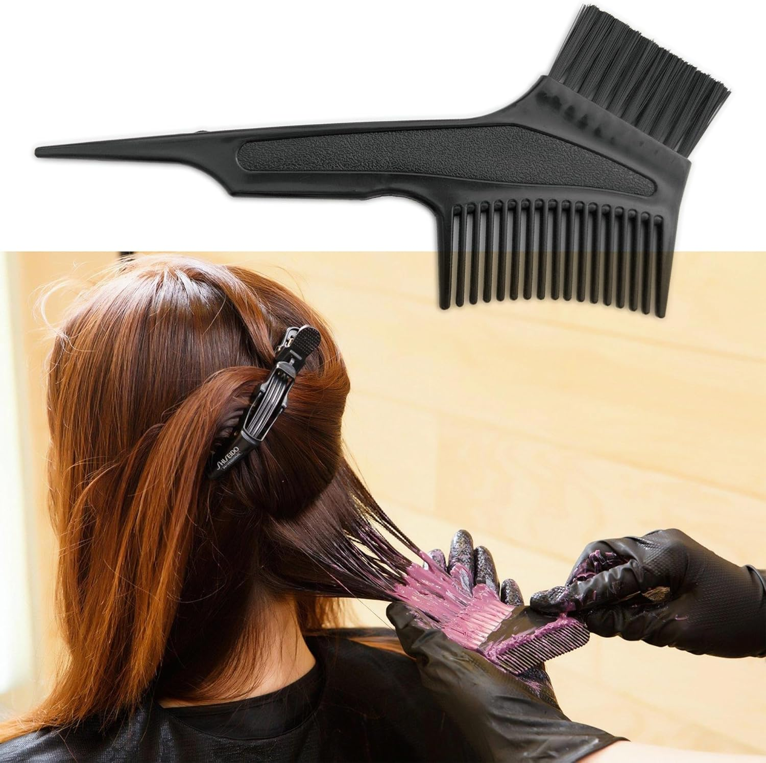 Pre Punched Holes Silicone Highlighting Cap Hair Color Kit Professional Reusable Highlighting Cap with Hook Brushes Set Salon Hairdressing Dyeing Staining Tools for Women Men image number 5