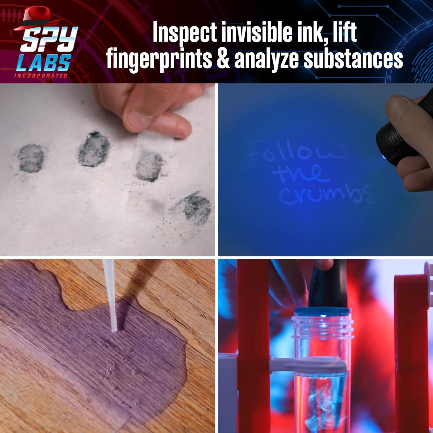 Thames & Kosmos Spy Labs Inc: Forensic Investigation Kit Includes Large Lab Setup to Collect & Analyze Evidence & Clues | Explore the Science of Detective Work | for Young Investigators