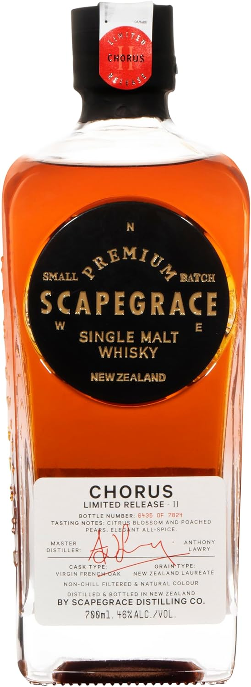 Scapegrace Chorus II Single Malt Whisky 700 Ml image number 1