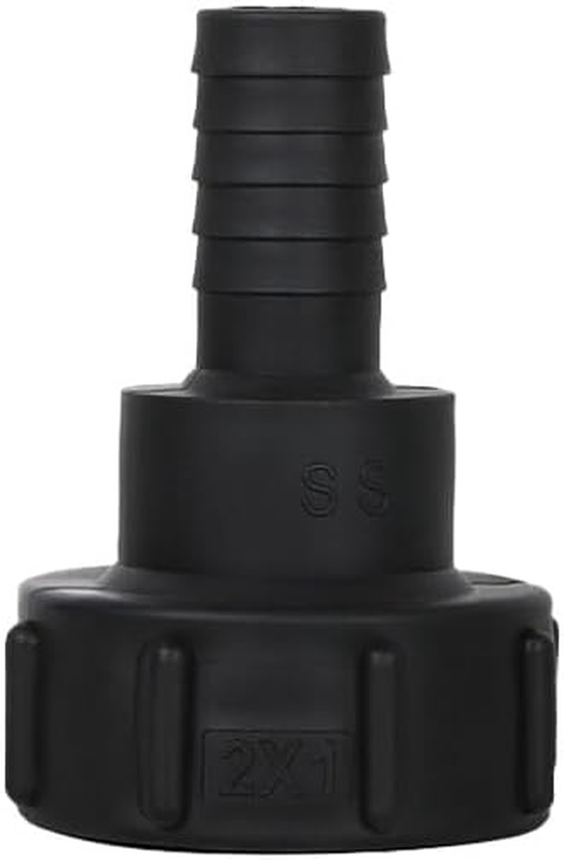 25Mm IBC Water Tank Fittings Black with Sealing Ring, Water Butt Water Tank Faucet Replacement Connector for Garden Hose Adapter Valve Parts image number 3