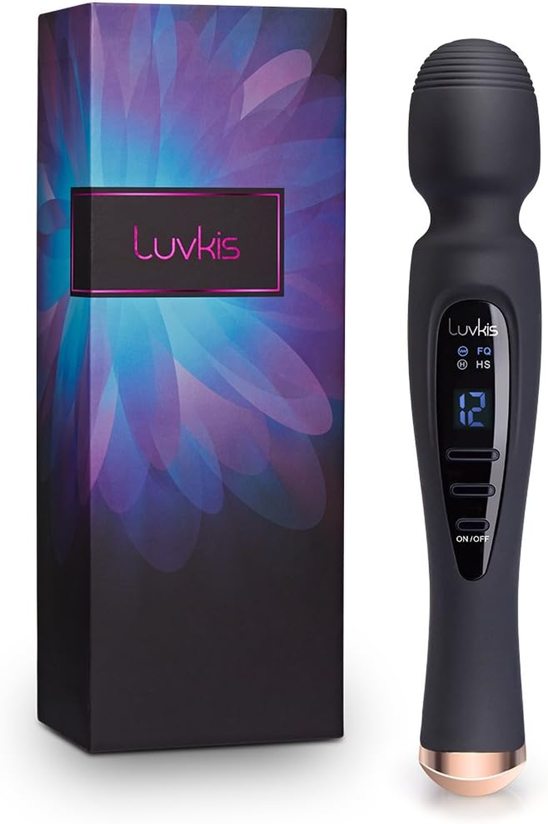 Cordless Wand Massager with 12 Speed Vibration Modes, USB Magnetic Charger, Whisper Quiet, Waterproof, Handheld, Cordless for Neck Shoulder Back Body Massage, Sports Recovery & Muscle Aches - Black image number 3