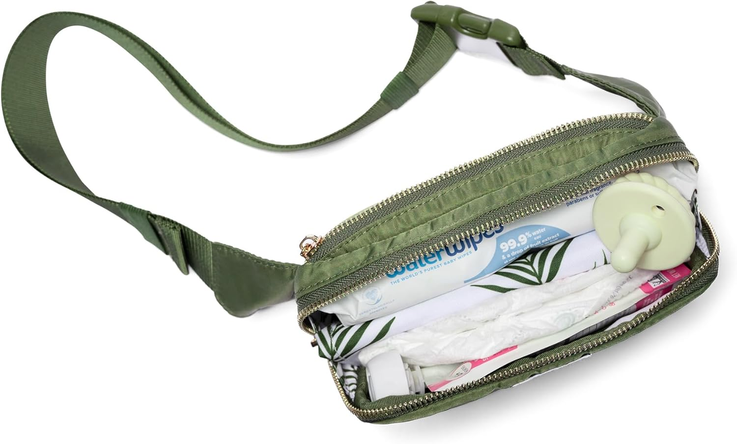 Mini Diaper Bag Belt Bag with Changing Pad - Compact Crossbody for Moms - Hands-Free Baby Travel Essentials - Stylish and Lightweight for On-The-Go Parents - Waterproof and Washable Design, image number 5