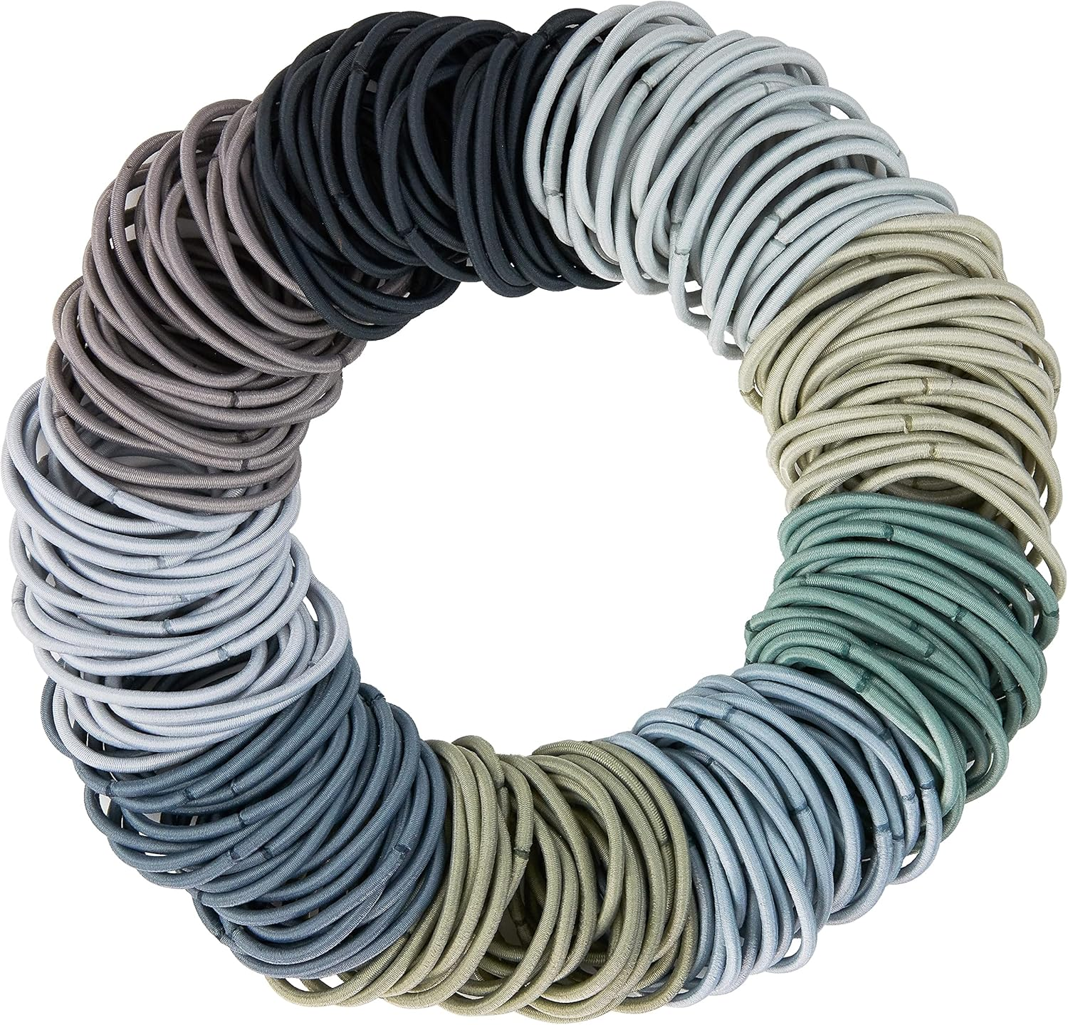 Expressions 216-Piece Hair Ties, 4Mm Bright Colors Value Pack, No Metal Ponytail Holders for Thick, Curly, and All Hair Types