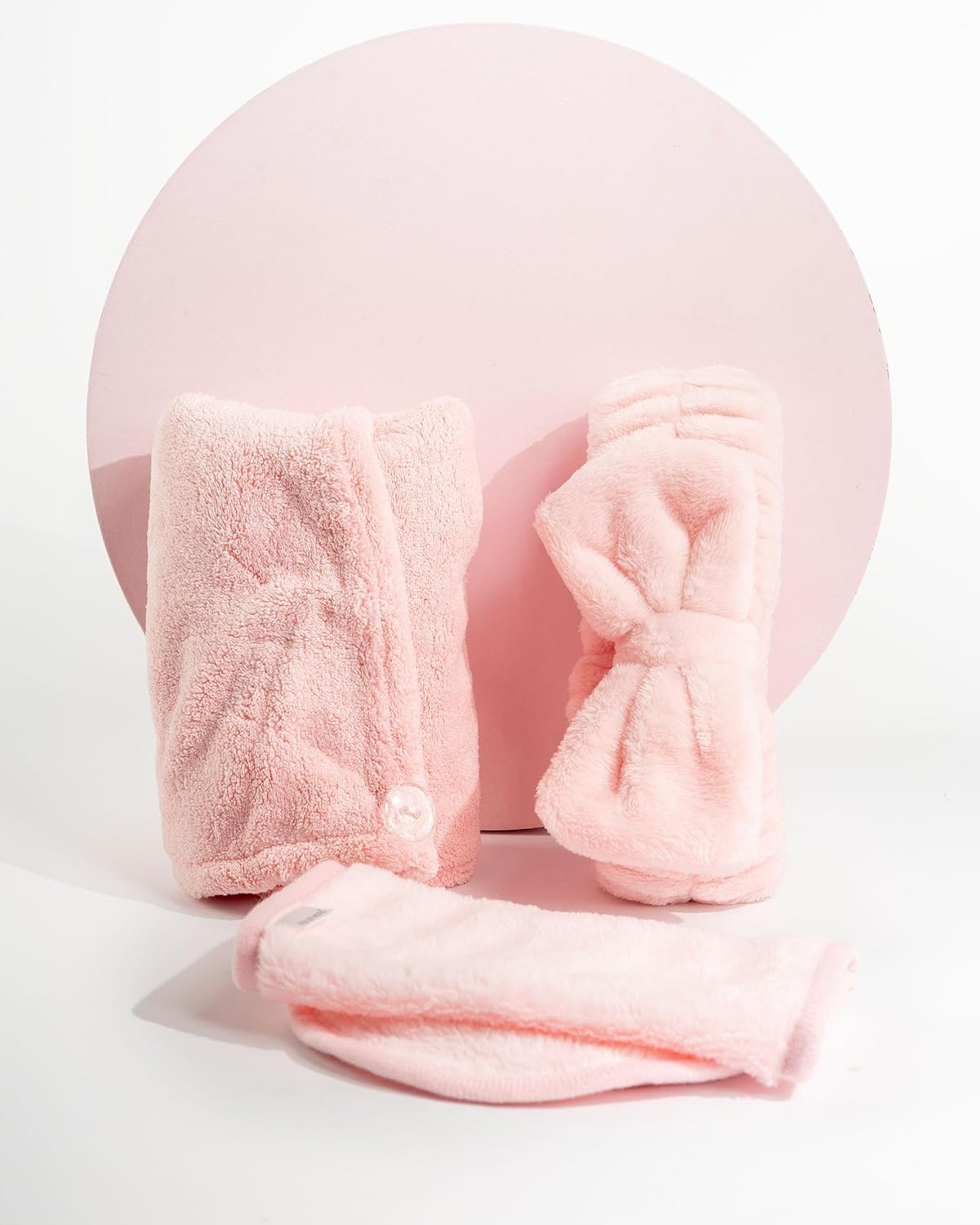 Brushworks Luxury Refresh Set &ndash; Ultra-Soft Microfibre Headband, Cleansing Cloth & Hair Towel Trio for Daily Skincare, Haircare and At-Home Pampering