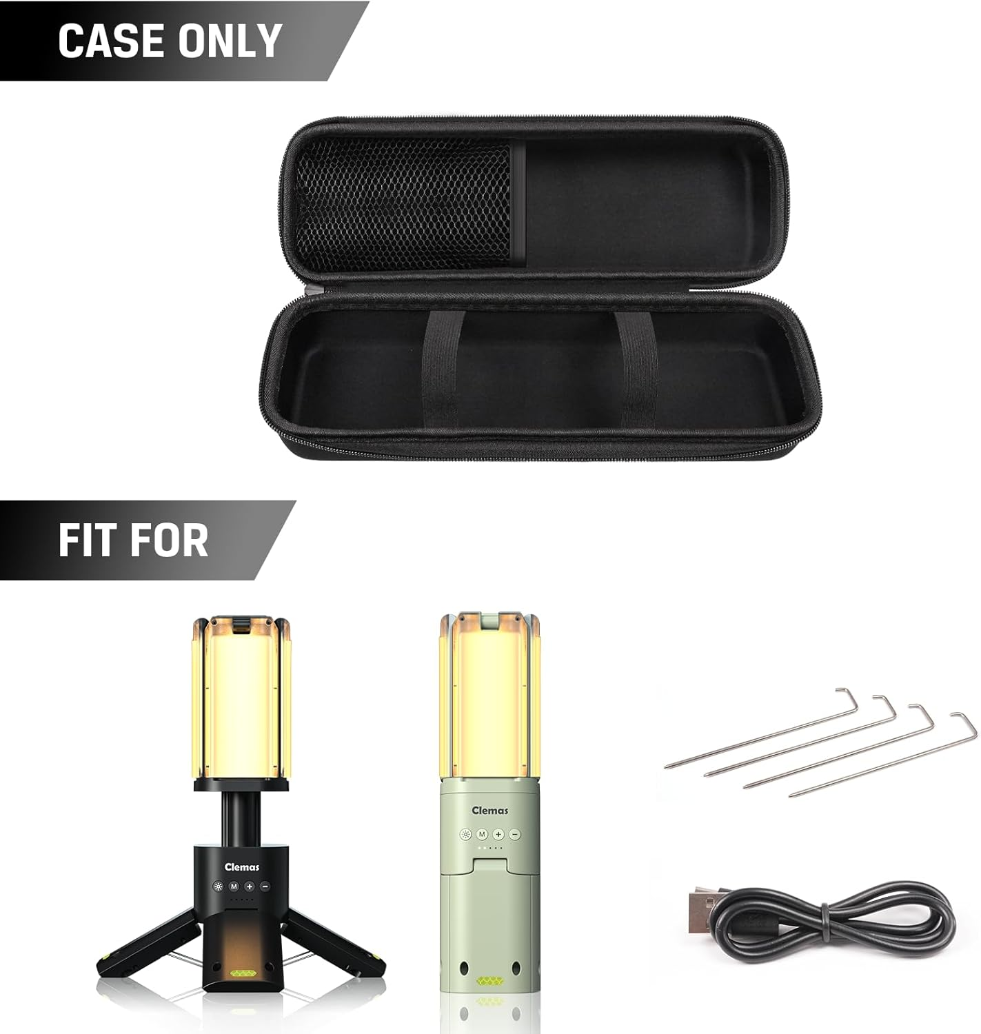 Clemas Storage Case for Clemas, Bougerv, Sakerplus, and DUSKTEC Telescopic Camping Light and Led Multifunction Magnetic Lanterns, Rechargeable Outdoor Camping Lantern Bag-(Box Only)