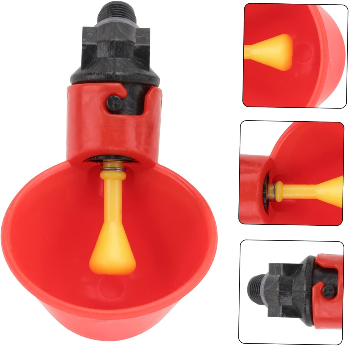 Happyyami 15Pcs Automatic Chicken Drinker Poultry Water Bowl Quail Pigeon Waterer Automatic Poultry Water Drinking Bowl