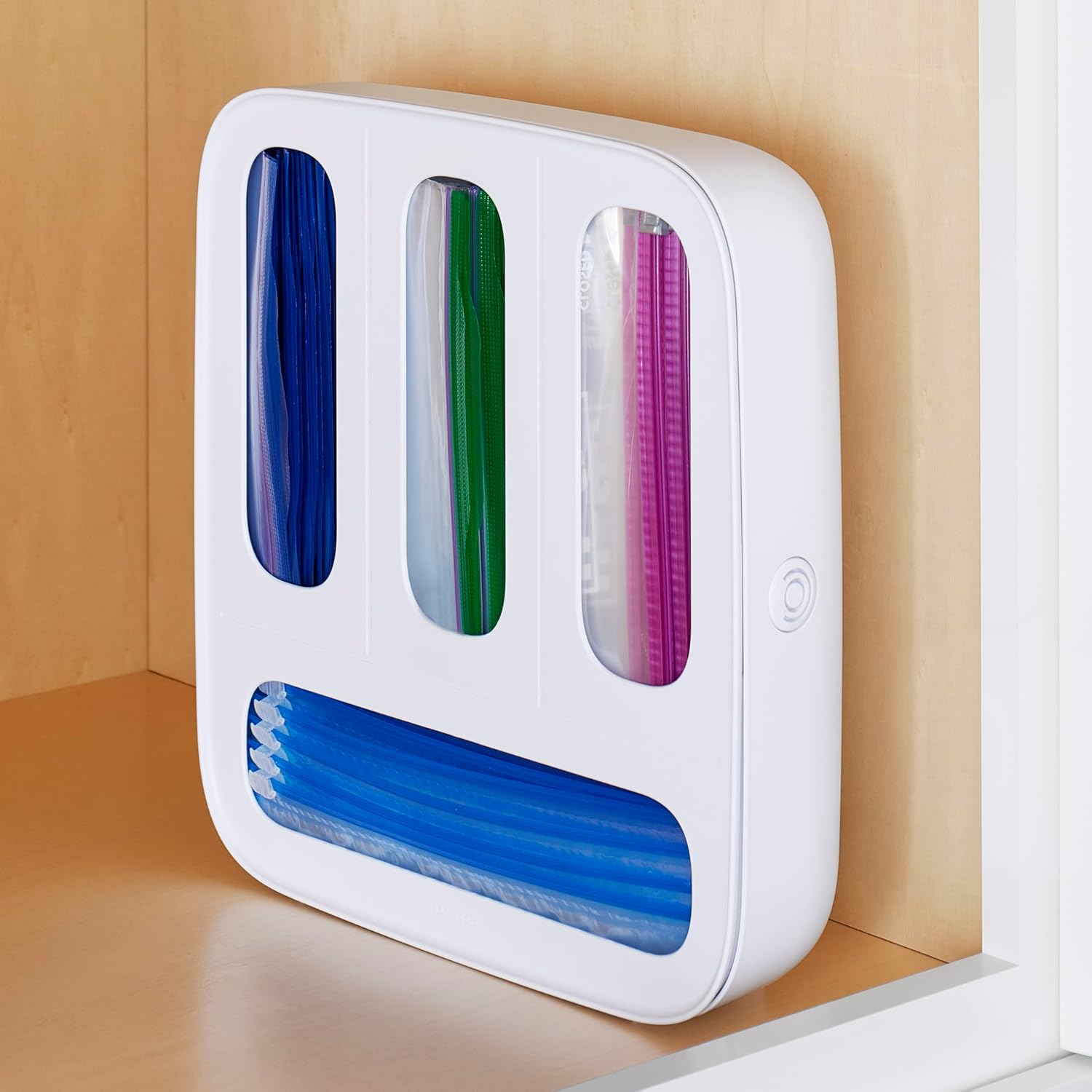 Youcopia Storabag Food Bag Dispenser, Family Size 4-Slot, Plastic Sandwich Bags Drawer Organizer for Kitchen Storage image number 3