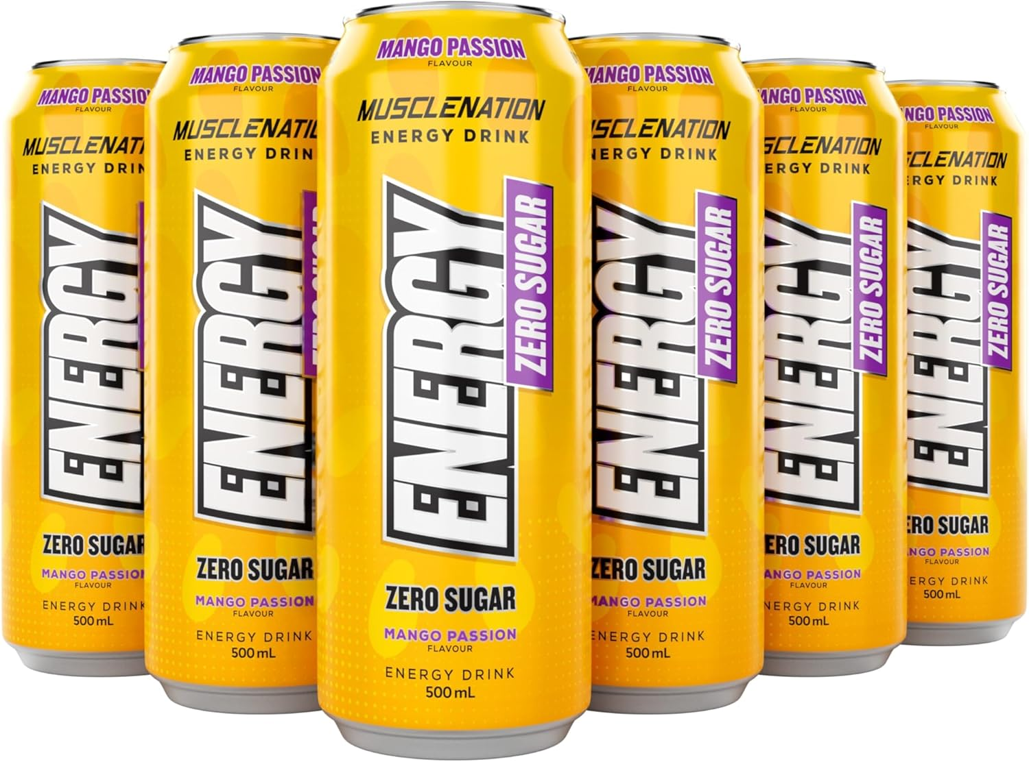 Muscle Nation Mango Passion Energy Drink 12 X 500Ml image number 2