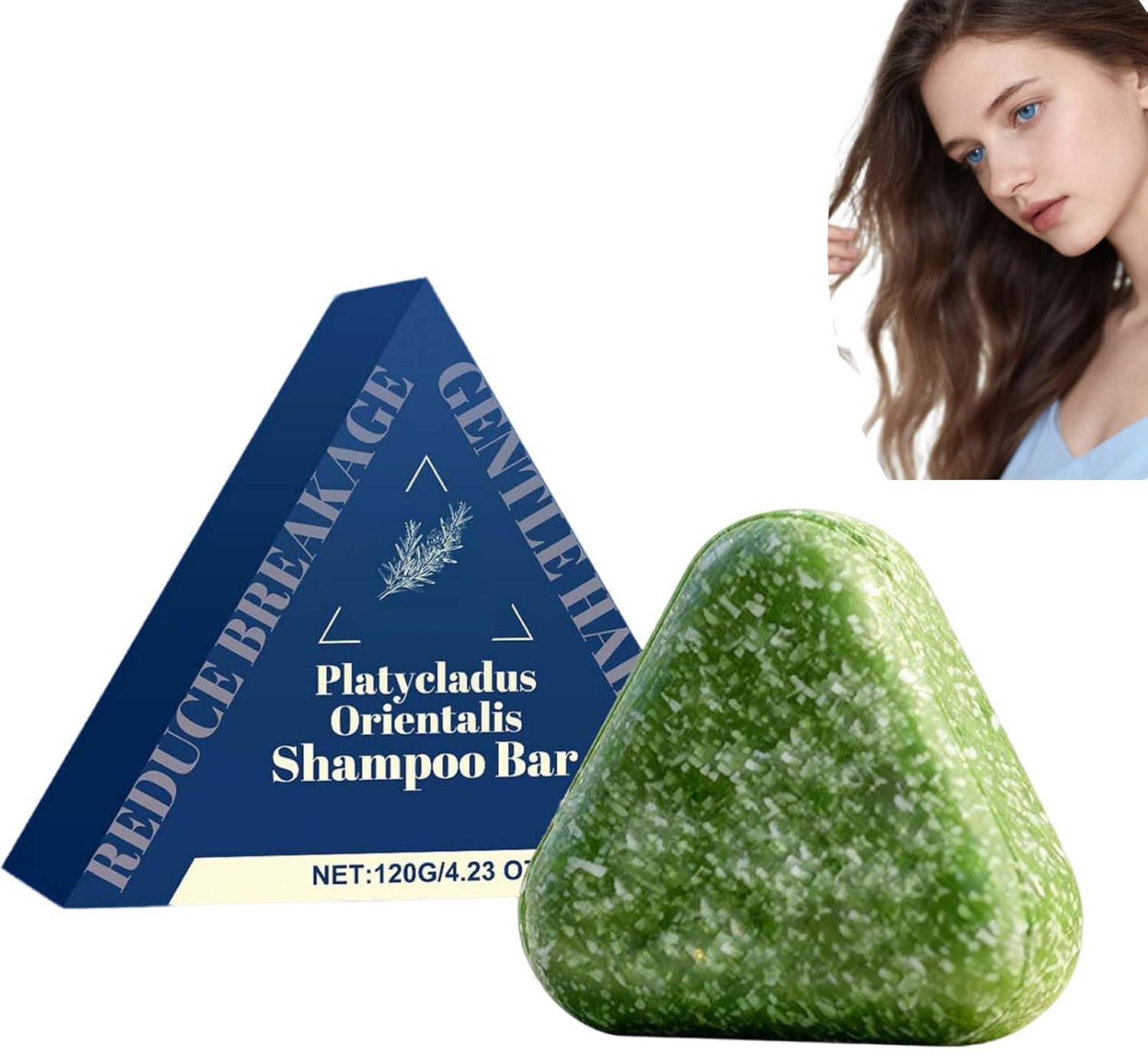 Thuja Leaf Nourishing Shampoo Bar - Deep Cleansing Scalp, Reduces Frizz, Smooths & Strengthens Hair, Infused with Usman Herb, Ginseng, Travel-Friendly Long-Lasting Solid Hair Soap, (5PCS)