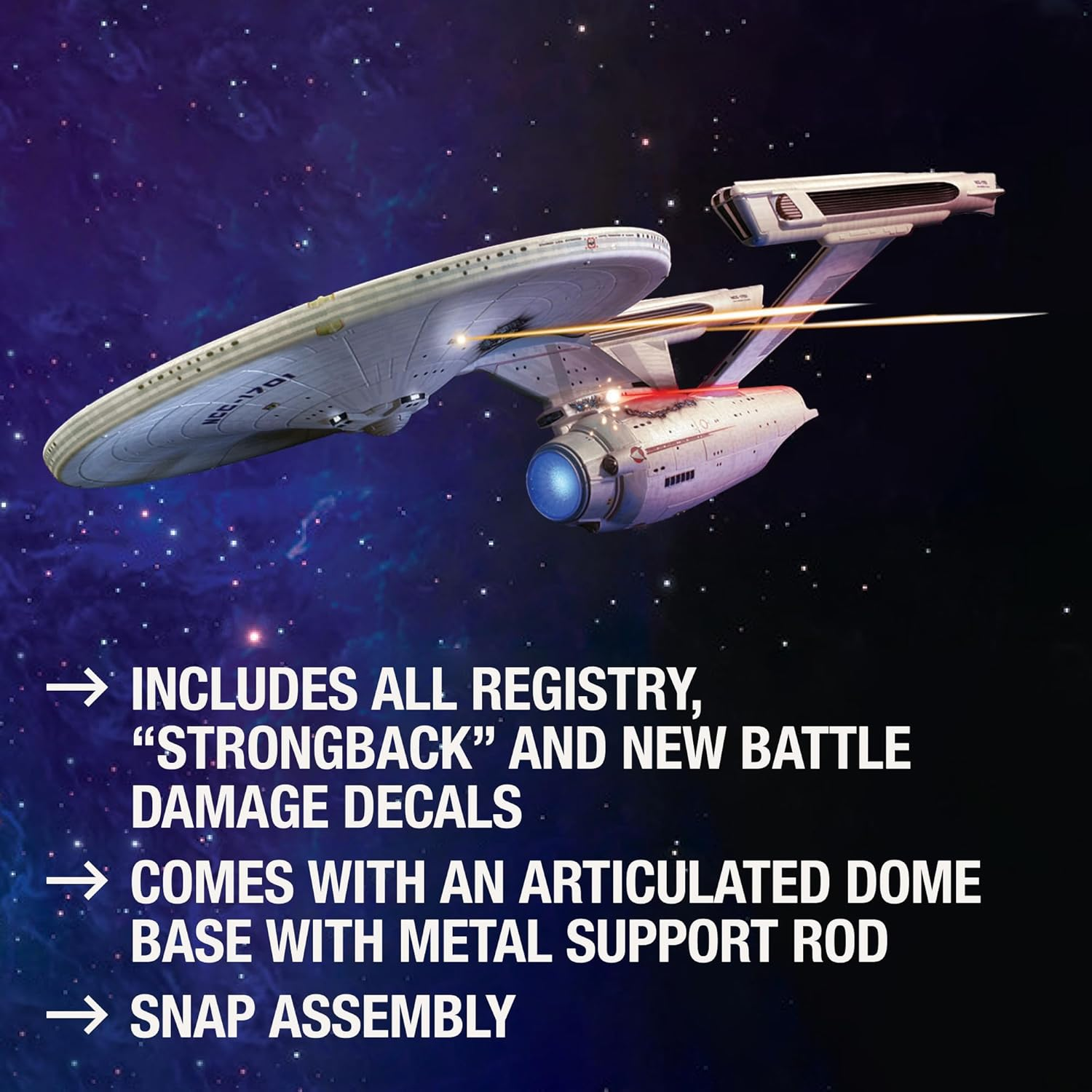 Polar Lights 1/1000 Star Trek U.S.S Enterprise Refit Wrath of Khan Edition 2T Plastic Model Kit