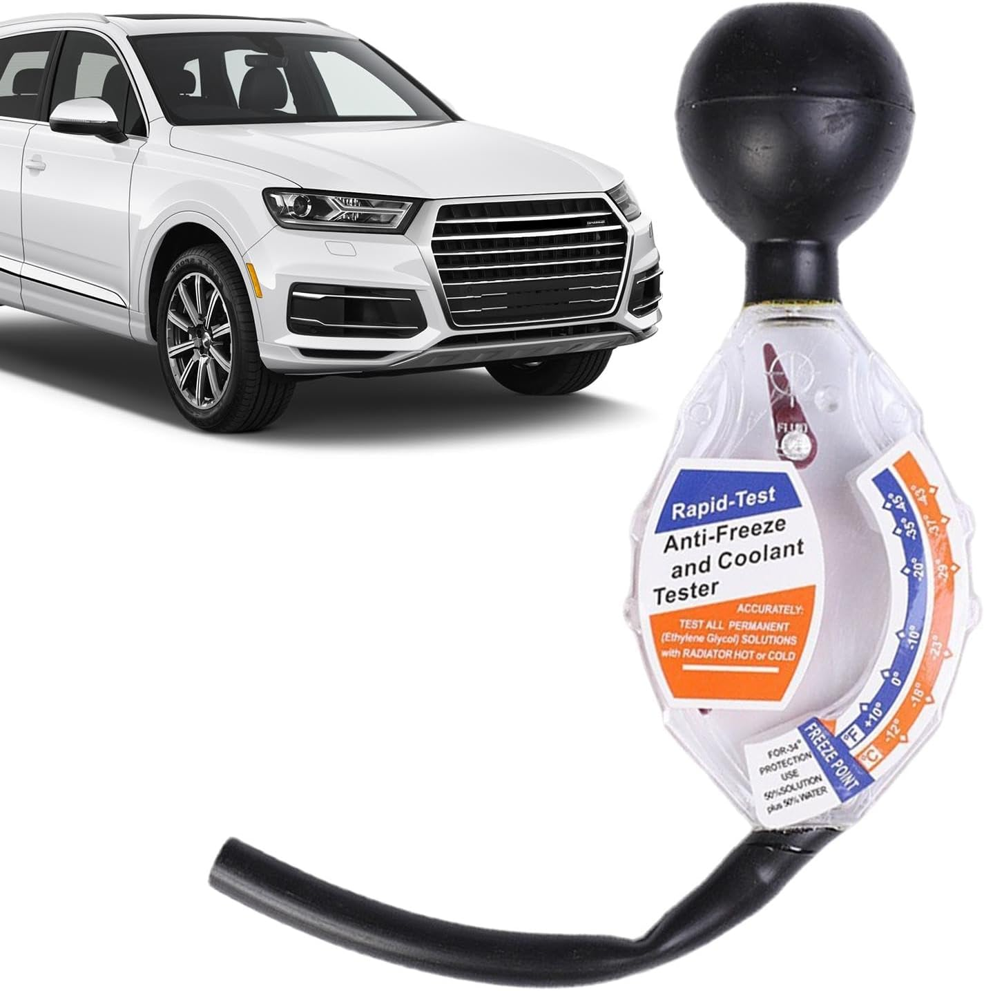 Fbinys Automotive Antifreeze Refractometer, Multifunctional Radiator Coolant Tester, Antifreeze Tester, Portable Coolant Tester, Accurate Antifreeze Measurement, Easy-To-Use Automotive Tool, Coolant image number 3