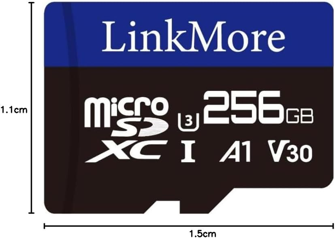 Linkmore 256GB Micro SDXC Card, A1, UHS-I, U3, V30, Class 10 Compatible, Read Speed up to 100 Mb/S,Write Speed up to 75 Mb/S, SD Adapter Included image number 3