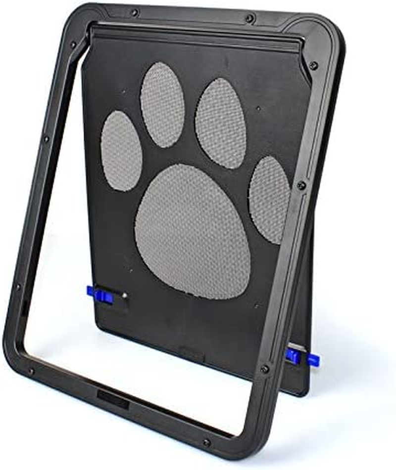 Pet Screen Door Protector Dogs Sliding Screen Magnetic Flap Screen with Locking Function Sturdy Screen Door for Small/Medium Dog Cat Automatic Lockable Dog Door image number 4