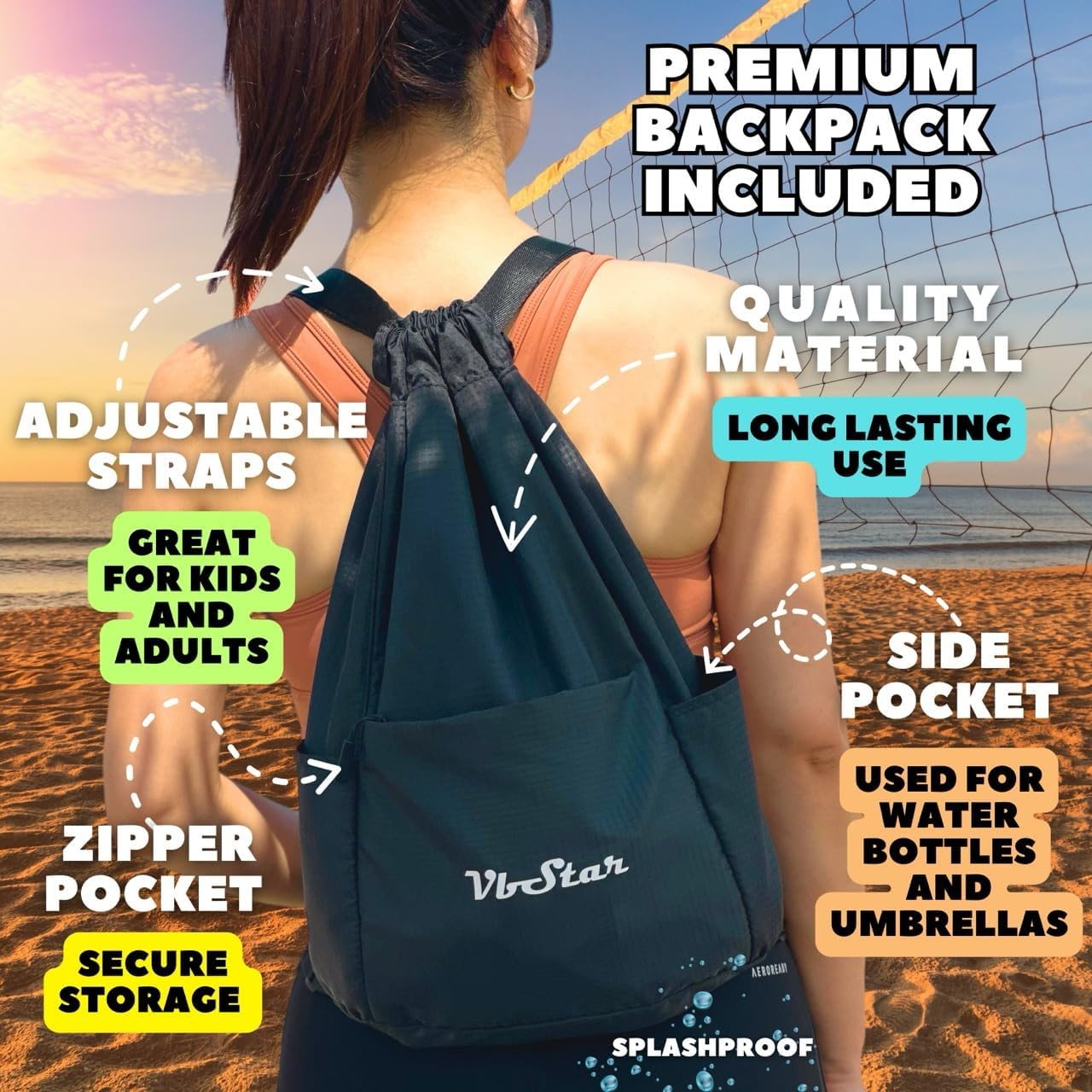 Volleyball Training Equipment Aid - Practice Your Serving, Setting & Spiking with Ease, Great Solo Serve & Spike Trainer for Beginners & Pro, Perfect Volleyball Gift, Choose the Right Bundle for You