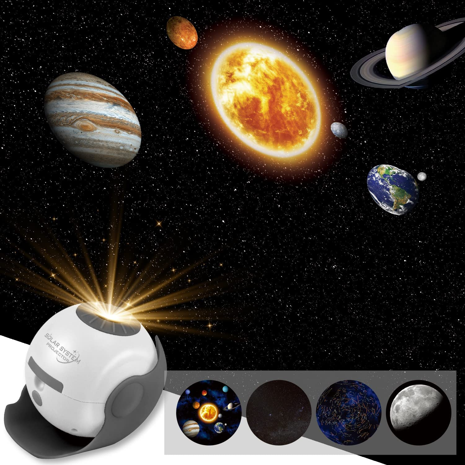 ASOLAP Solar System Projector over 20,000Pcs Stars Glow in the Dark Kids Wall Decors, Constellations, Starlight and Moonlight Projector Education Science Toys | STEM Toys image number 5