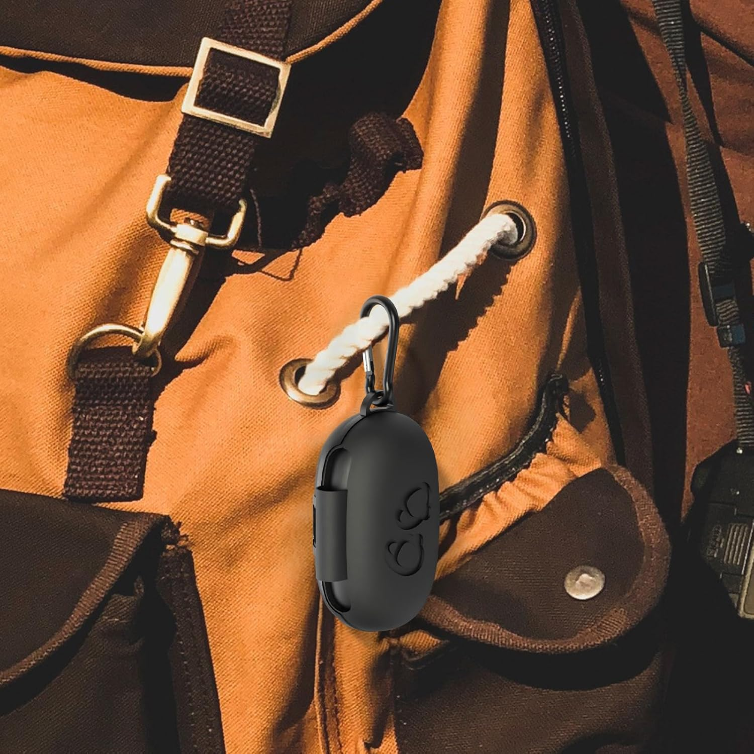 Geekria Silicone Case Cover Compatible with Samsung Galaxy Buds+ plus True Wireless Earbuds, Protective Carrying Case with Keychain Hook, Charging Port Accessible - White image number 3