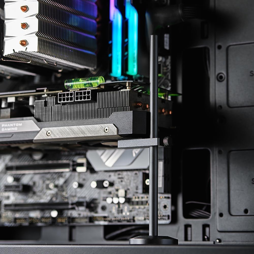 Graphics Card GPU Support Bracket: Adjustable Aluminum anti Sag GPU Bracket Video Card Support GPU Stand Holder GPU Support with Hidden Magnet and Anti-Slip Pad-19Cm image number 1