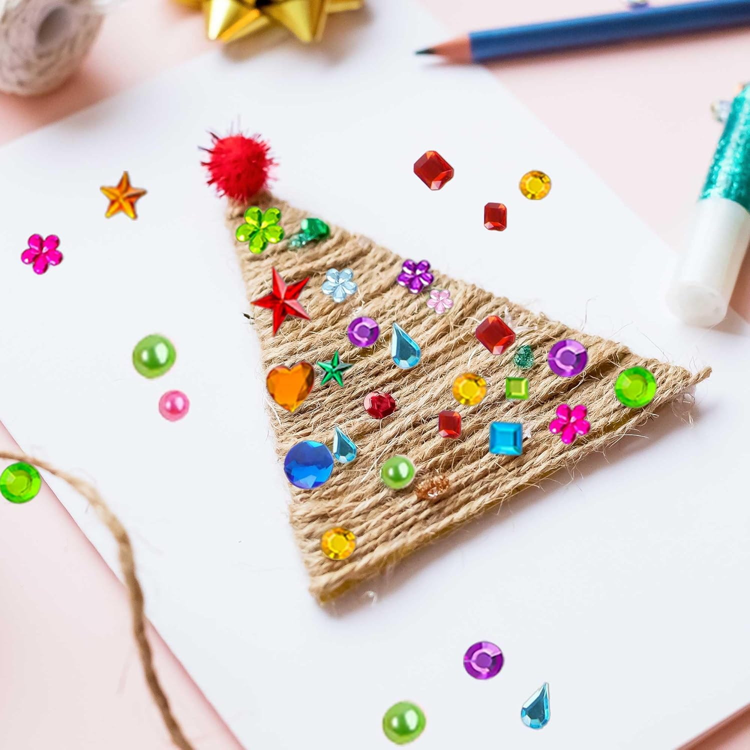 6059Pcs Gem Stickers 20 Sheets Rhinestone Stickers for Crafts Self Adhesive, Glitter Sticker DIY Decoration Assorted Shapes Acrylic Diamond Bling Heart Star Sticker for Face Eyes Nail Hair for Women image number 5