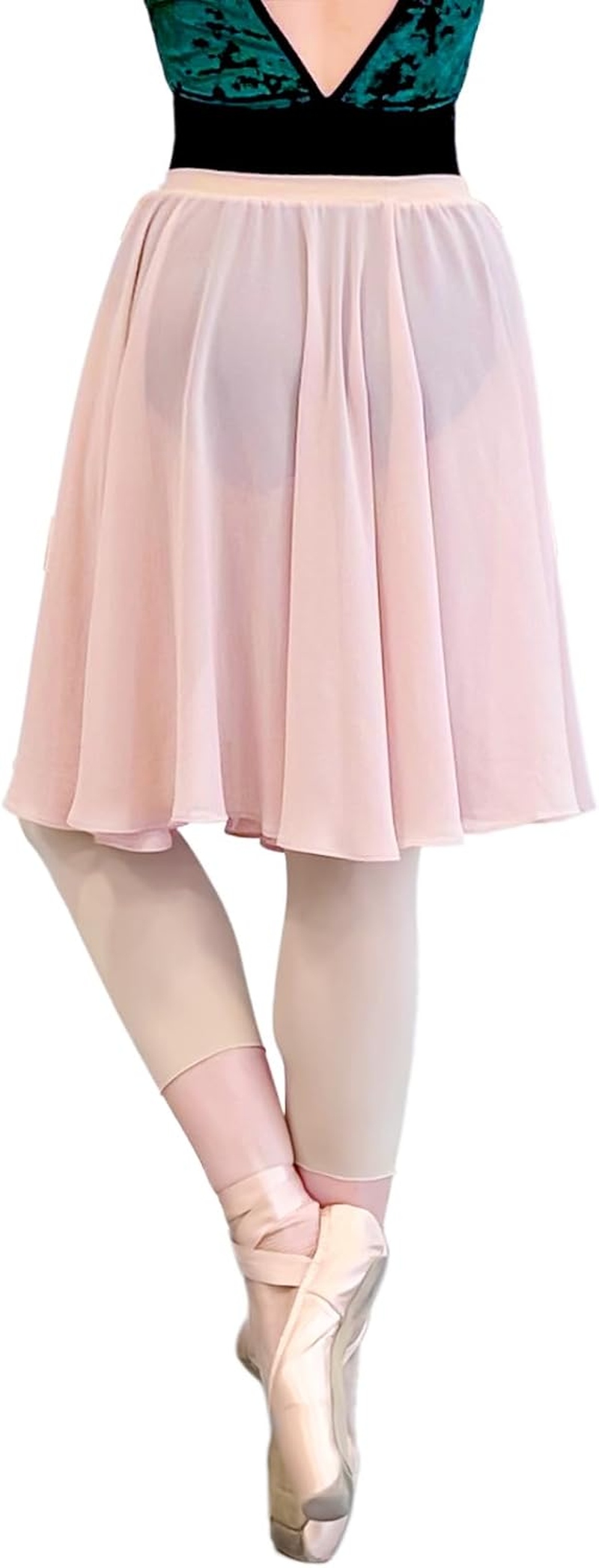 Ballet Skirt for Women Dance Rehearsal Skirt Big Hem Elastic Waistband image number 3
