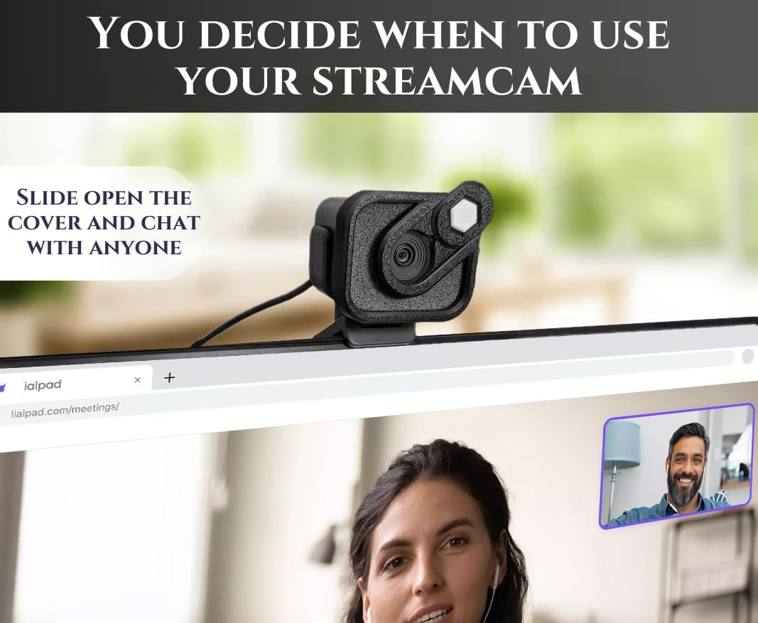 Ricreo Webcam Cover Compatible with Logitech Streamcam Slider Privacy Cover Shutter Specially Designed for Streamcam by Logitech Camera Shutter Cover, Protect Your Privacy in Life image number 6