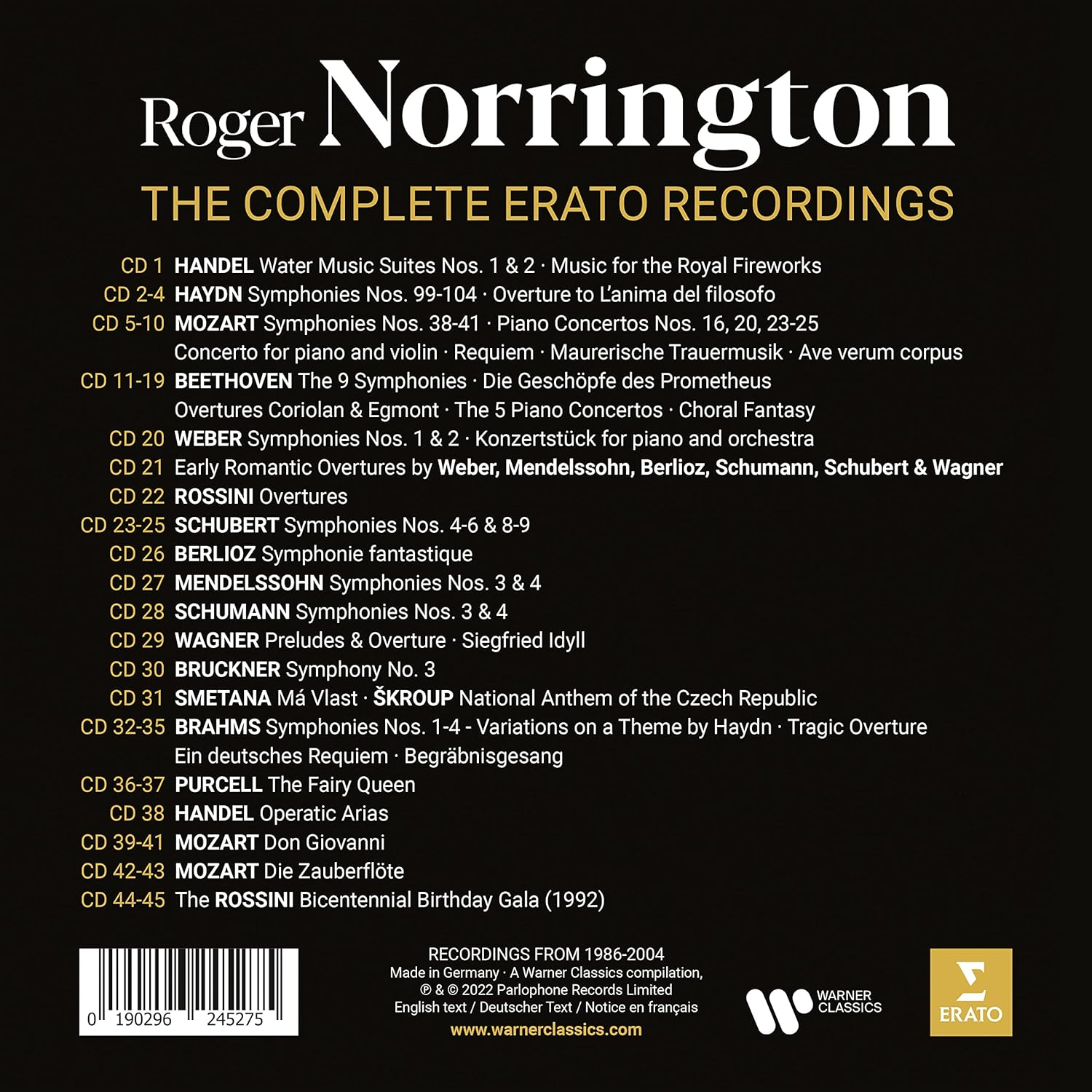 The Complete Erato Recordings