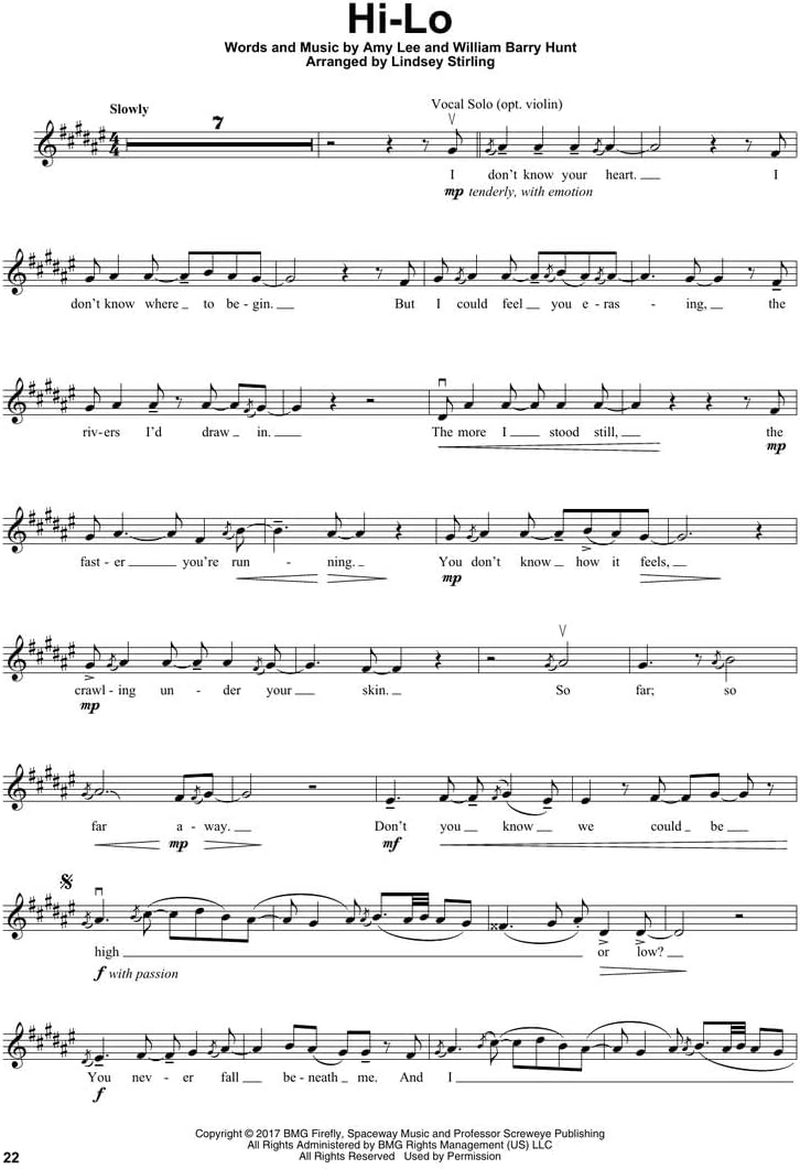 Hal Leonard Lindsey Stirling Top Songs Book: Violin Play-Along Volume 79 image number 3