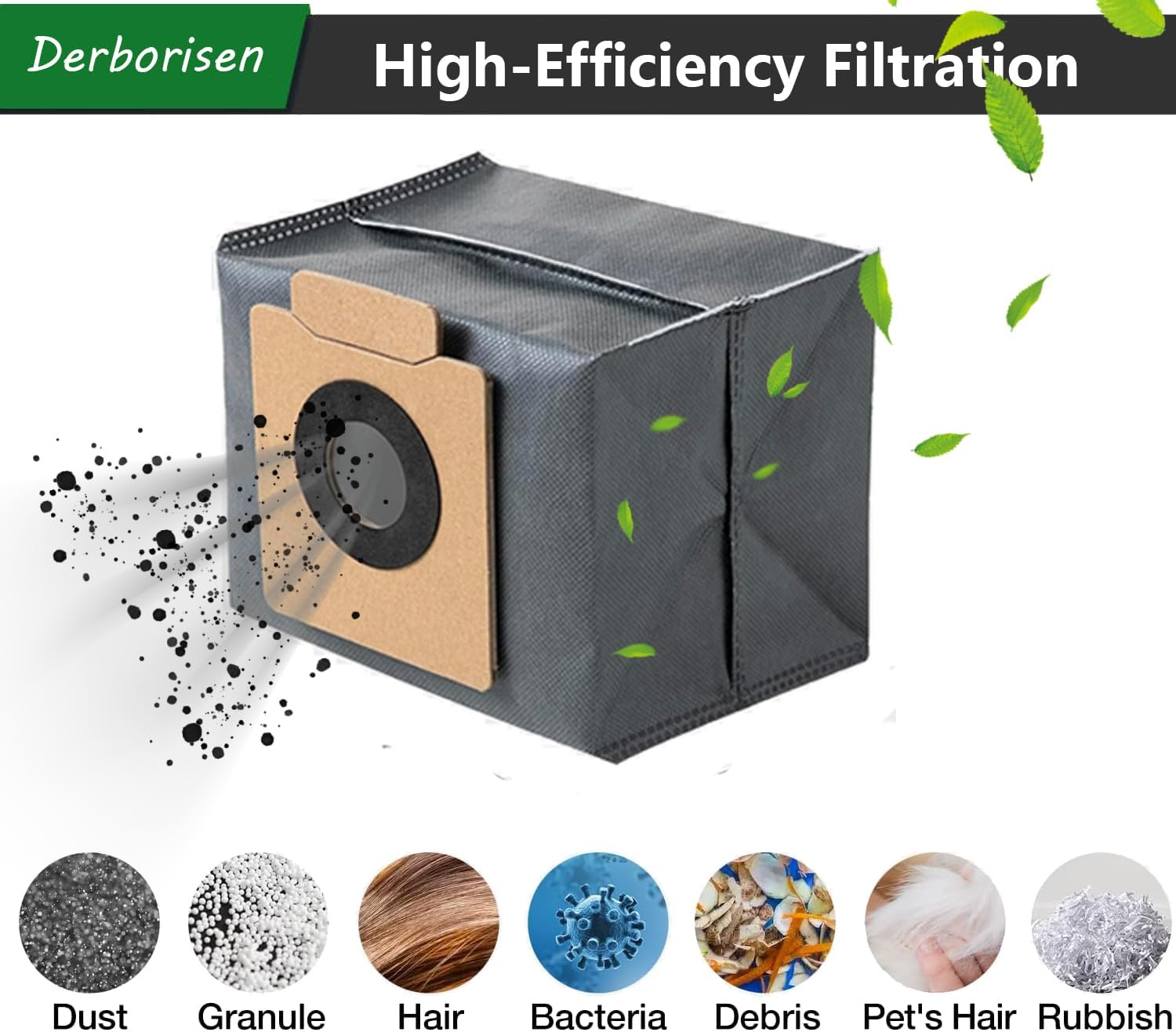 Mop Pad & Dust Bag Replacement Kit for EUFY X10 Pro, for Omni Robot Vacuum Cleaner, Including 8* Mop Pads, 8* Dust Bag image number 6