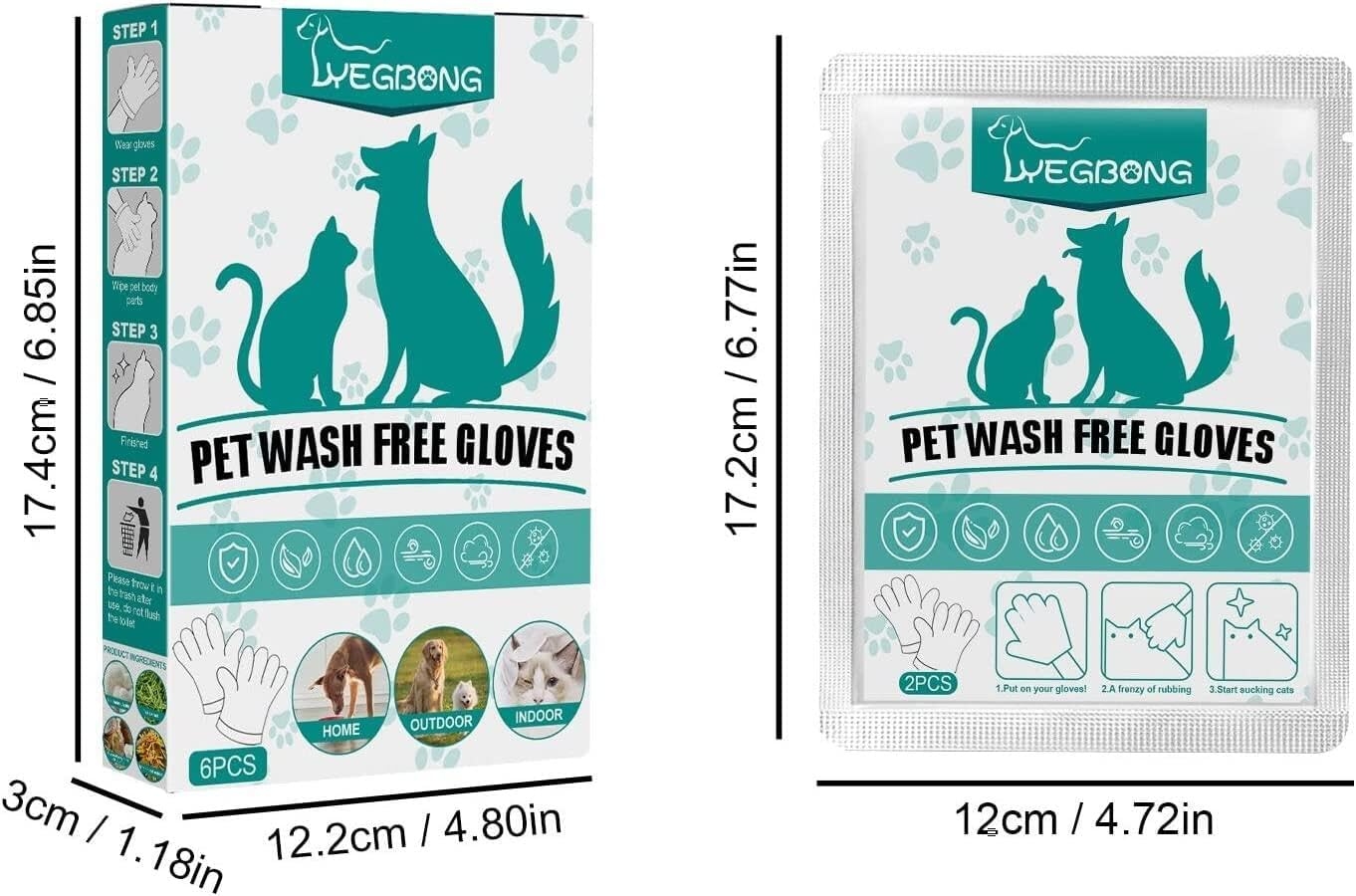 Pet for Bathing and Grooming Cats and Dogs Easy to Use Simply Dry Gently Pet Wipes image number 1