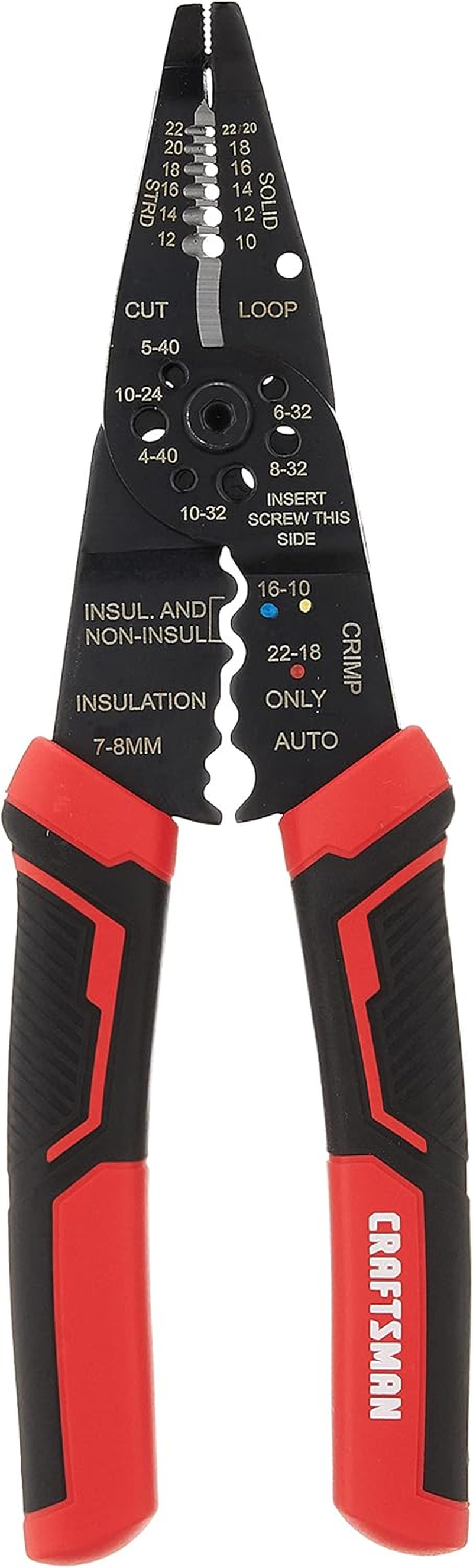 CRAFTSMAN Wire Stripping Tool/Wire Cutter & Crimper, 8-Inch (CMHT81714) image number 5