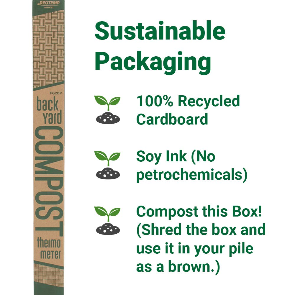 REOTEMP Backyard Compost Thermometer - 20 Stem with Composting Instructions (Celsius) image number 4