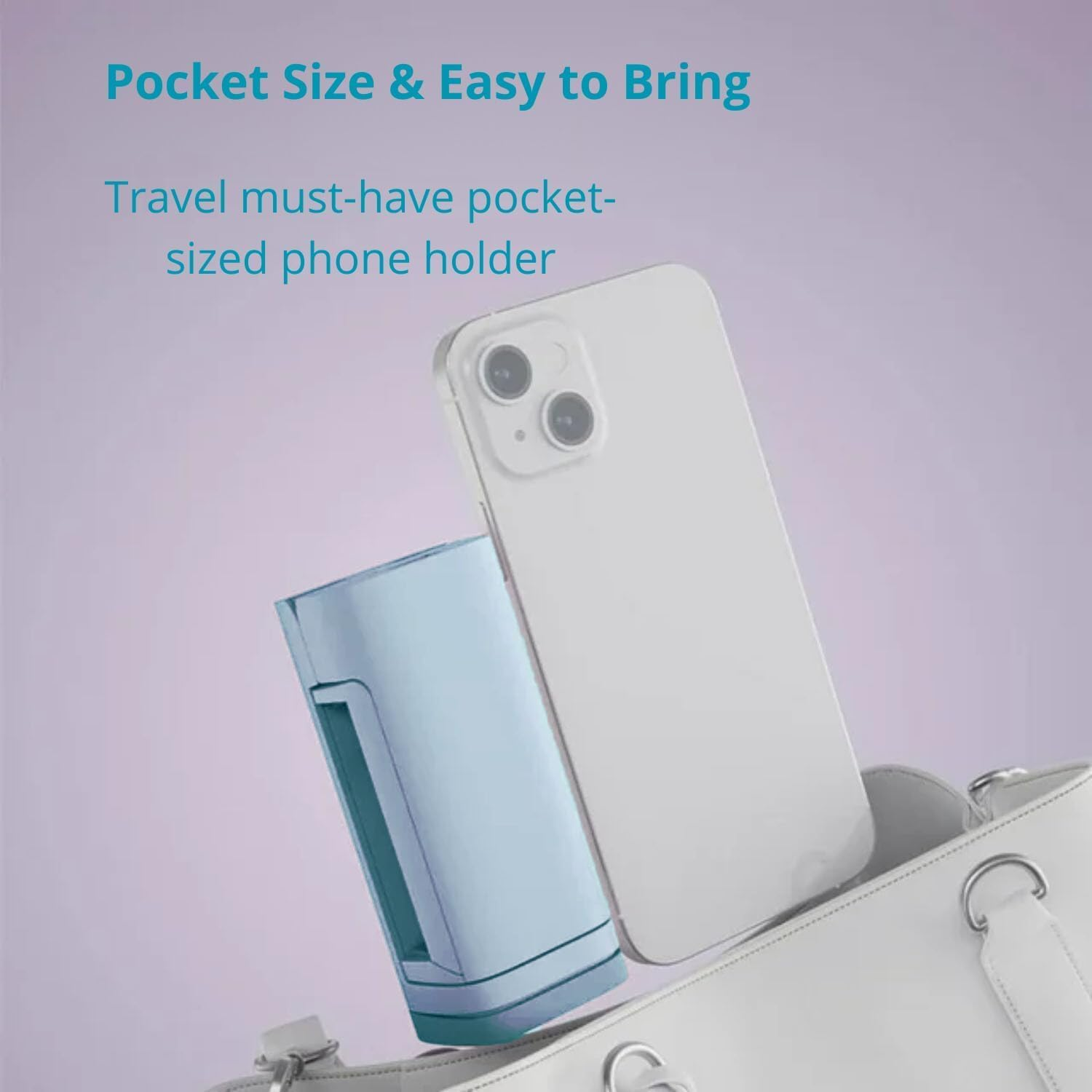 Airplane Phone Holder Travel Essentials, Multi-Directional 360&deg; Degree Rotation, Pocket-Sized Universal Handsfree Phone Mount for Flying Home Kitchen Office and Travel Accessories Must Haves (Green) - Black image number 5