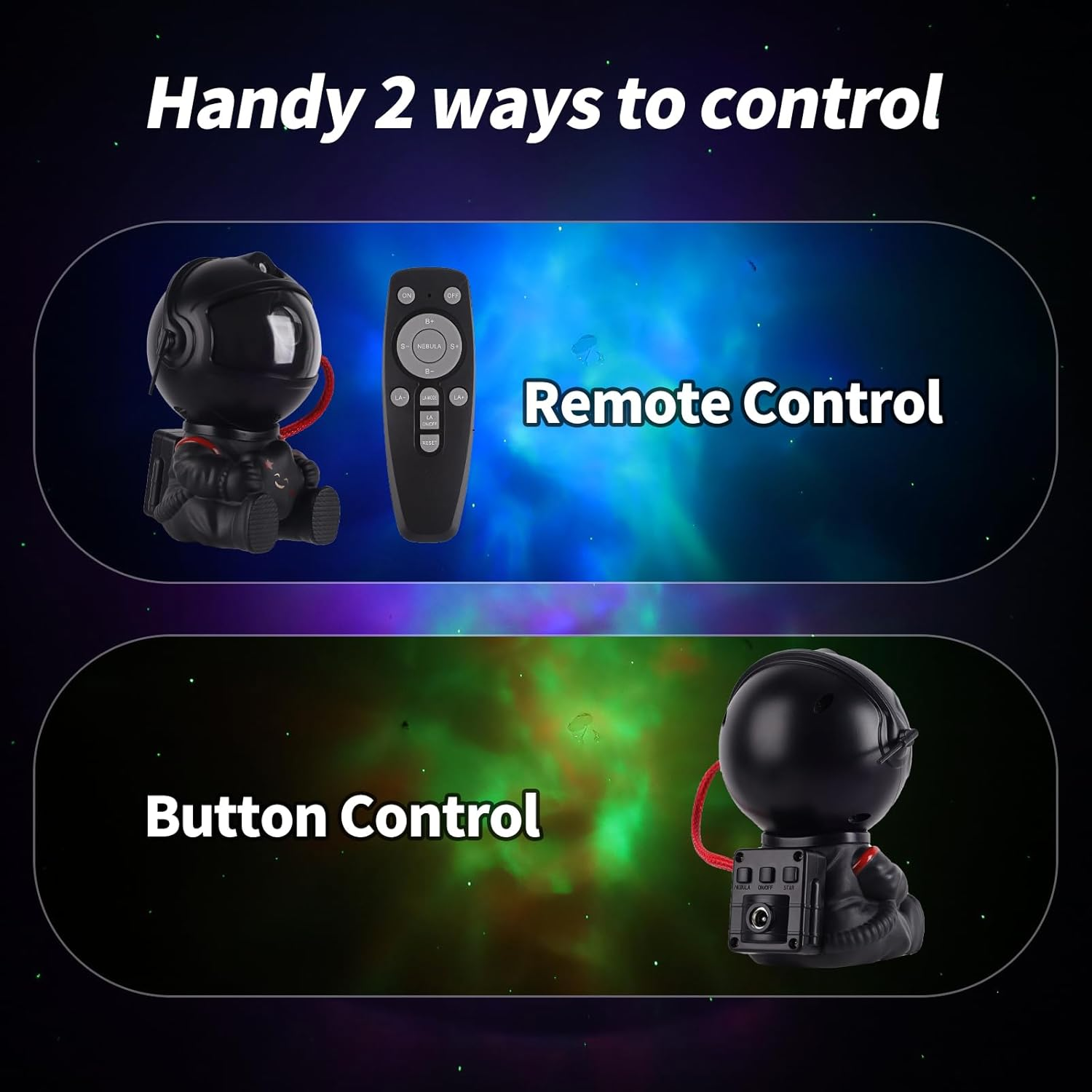 Astronaut Galaxy Star Projector Space Planetarium with 8 Modes Remote, 360&deg; Adjustable Design Night Light for Kids Bedroom Ceiling Party Decor Gift image number 3