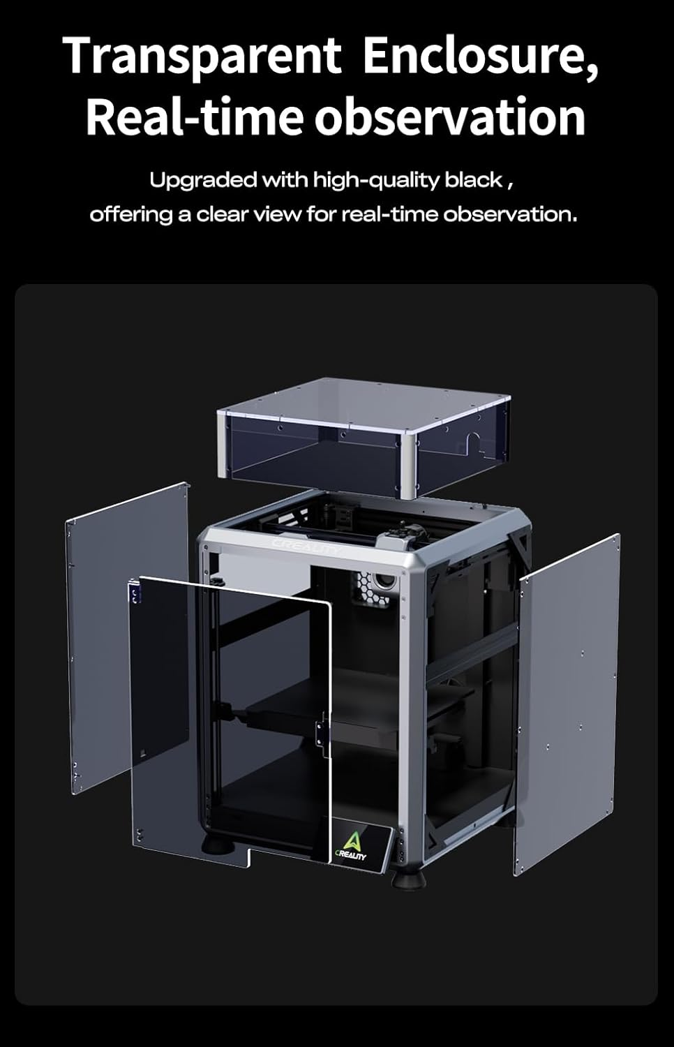 Creality Official K1 SE Enclosure, Transparent Constant Temperature Dustproof Tent with Noise Reduction for Creality K1 SE 3D Printer image number 6