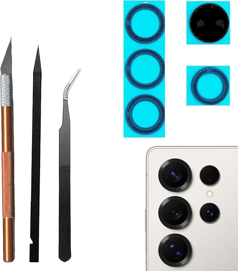 5Pcs/Set S25 Ultra Rear Back Camera Lens Glass Replacement for Samsung Galaxy S25 Ultra Camera Lens Replacement with Repair Tool Kit, Anti-Scratch image number 5
